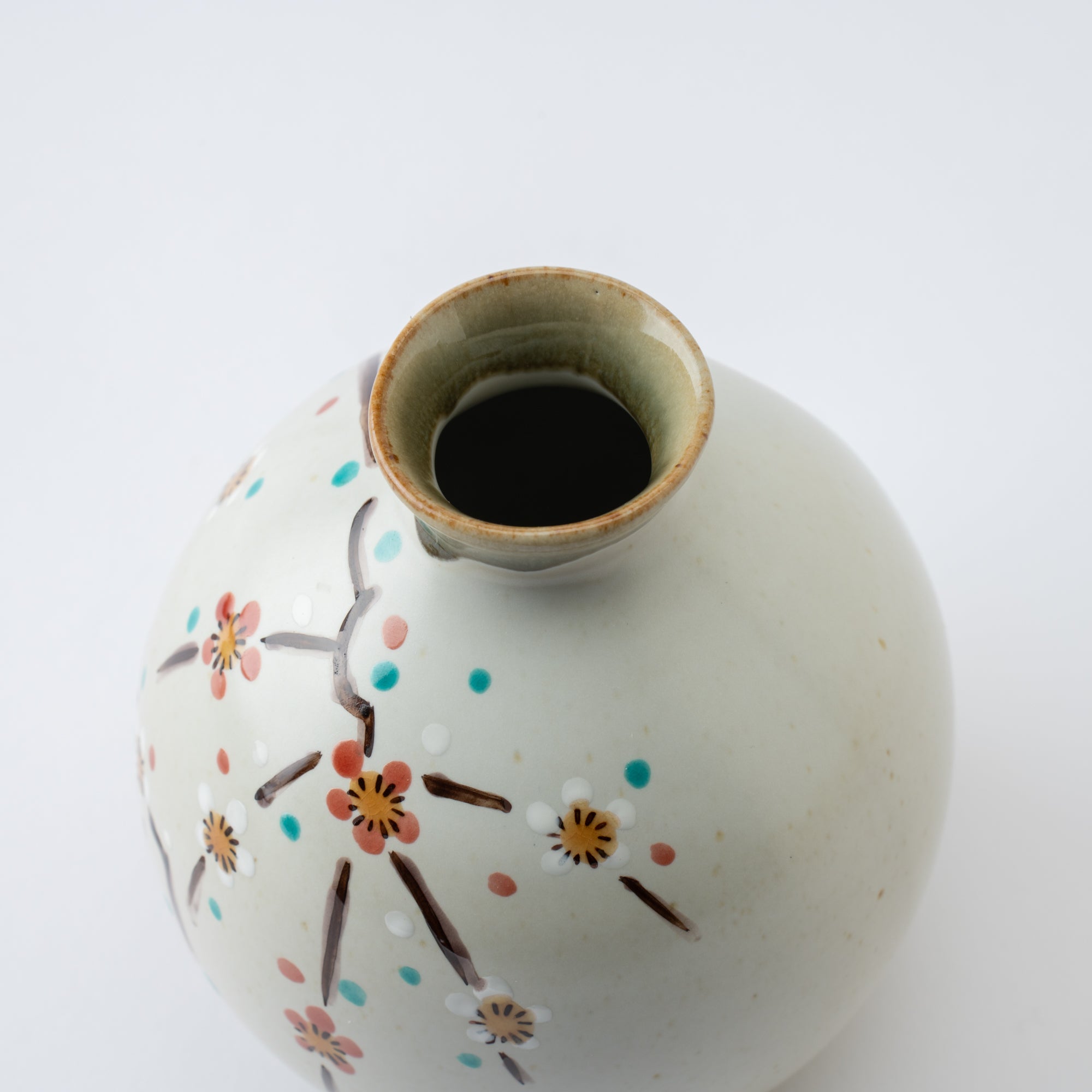 Red and White Plum Blossom Sake Set