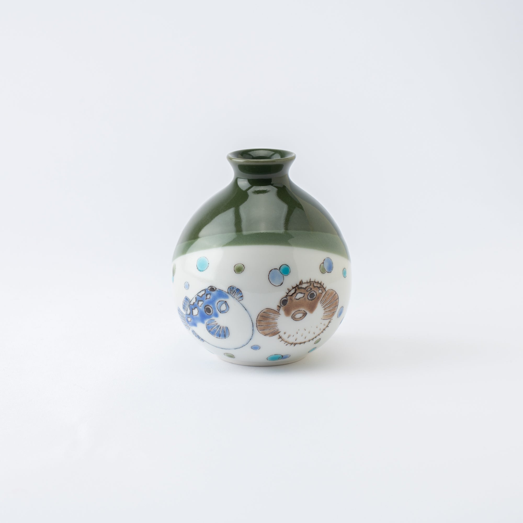 Puffer Fish Sake Set with Tray