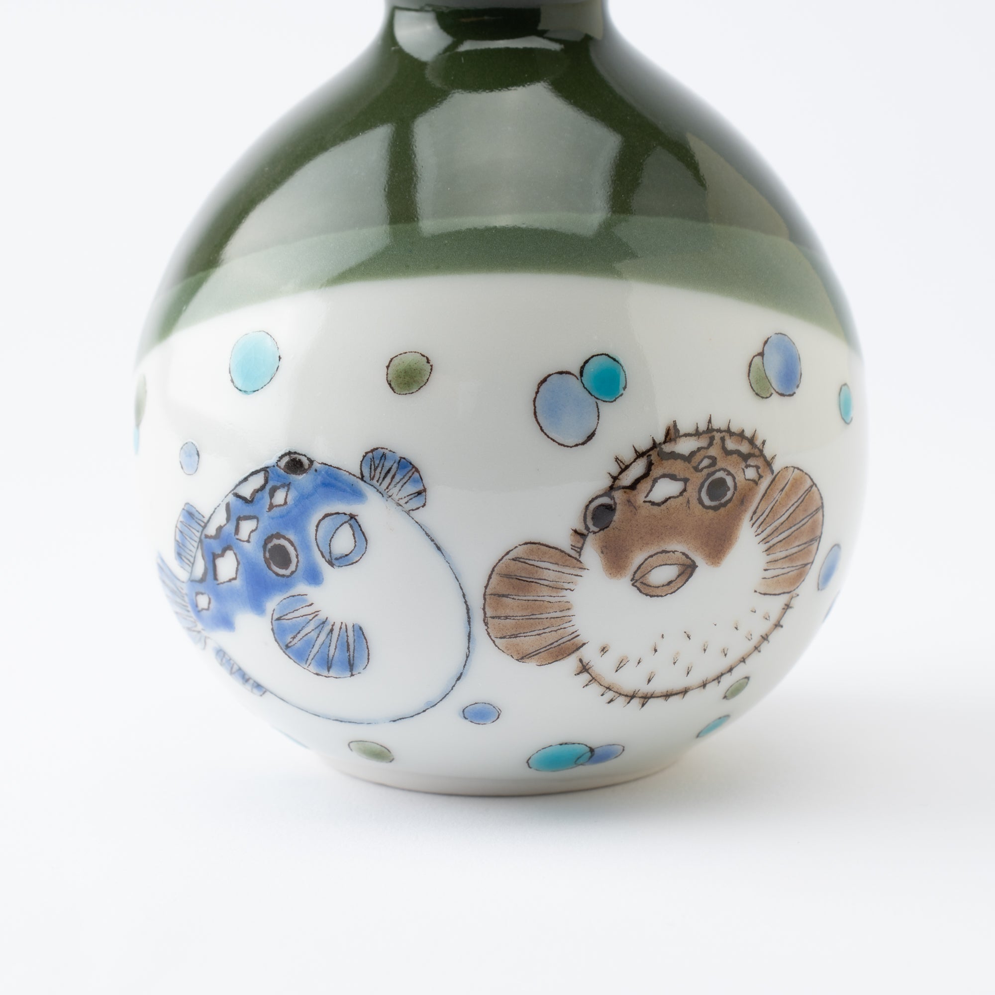Puffer Fish Sake Set with Tray