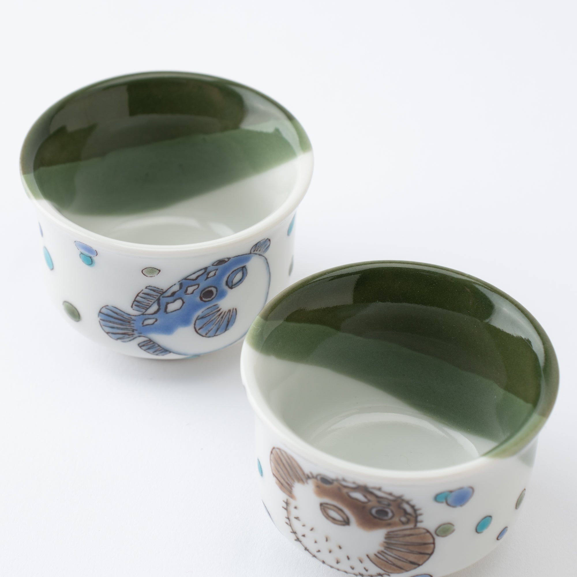 Puffer Fish Sake Set with Tray