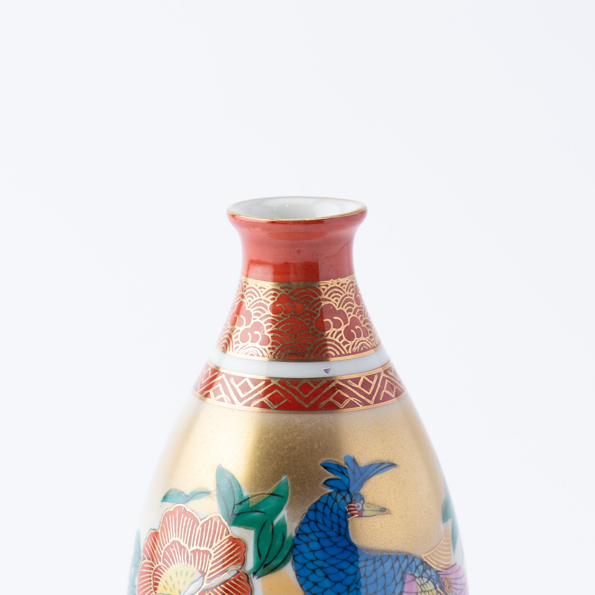 Peacock and Peony Sake Set