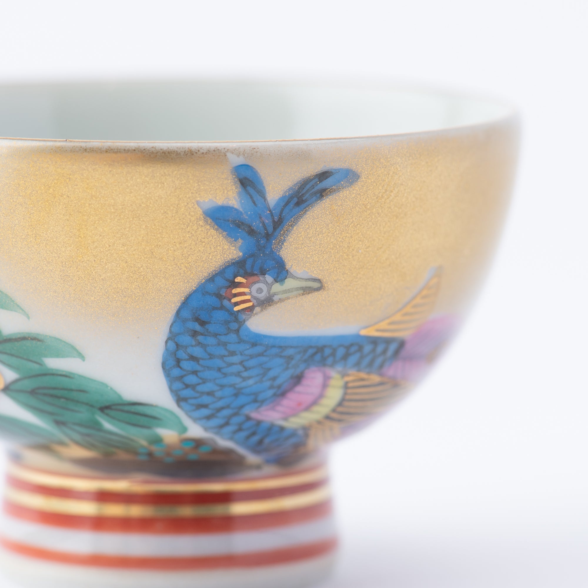 Peacock and Peony Sake Set