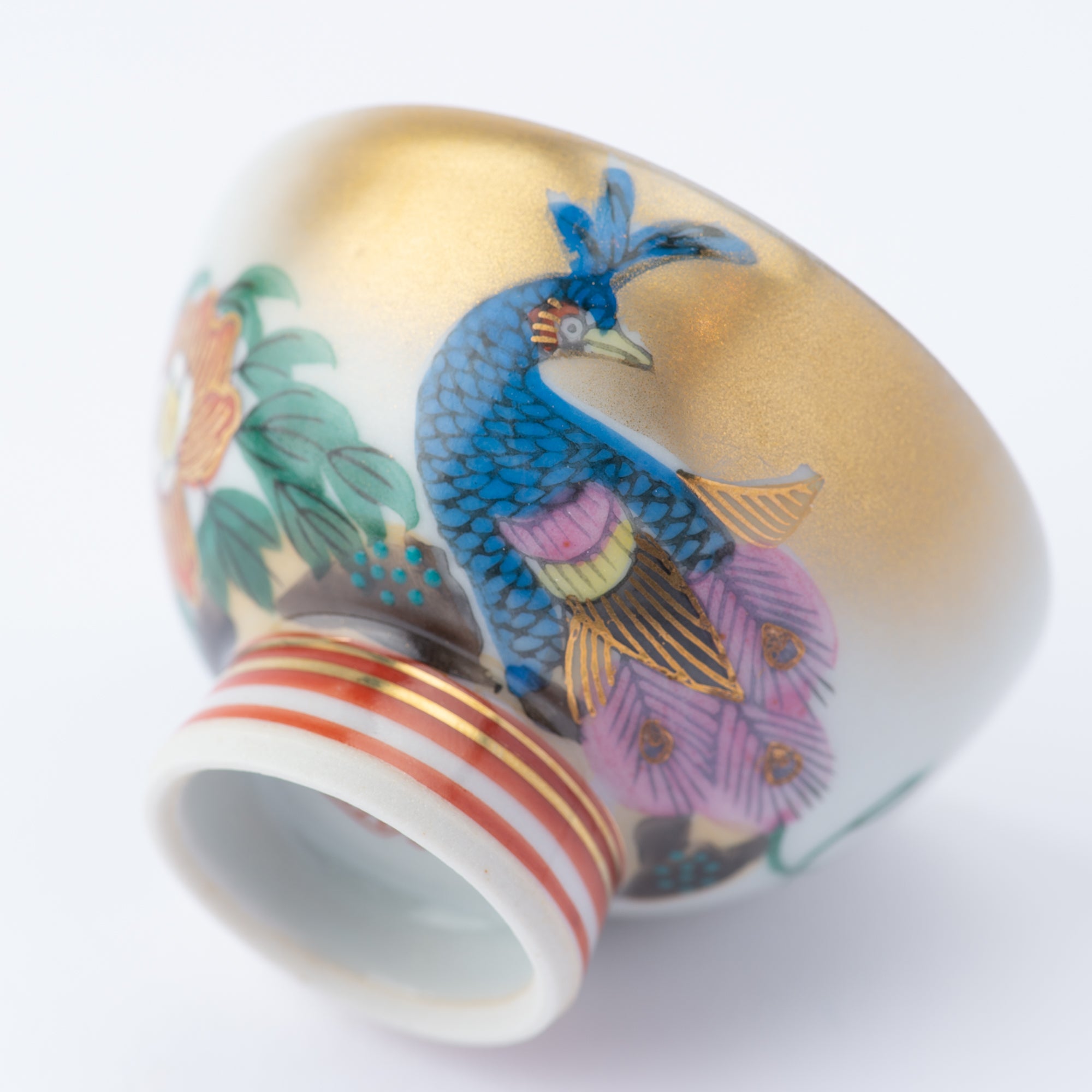 Peacock and Peony Sake Set