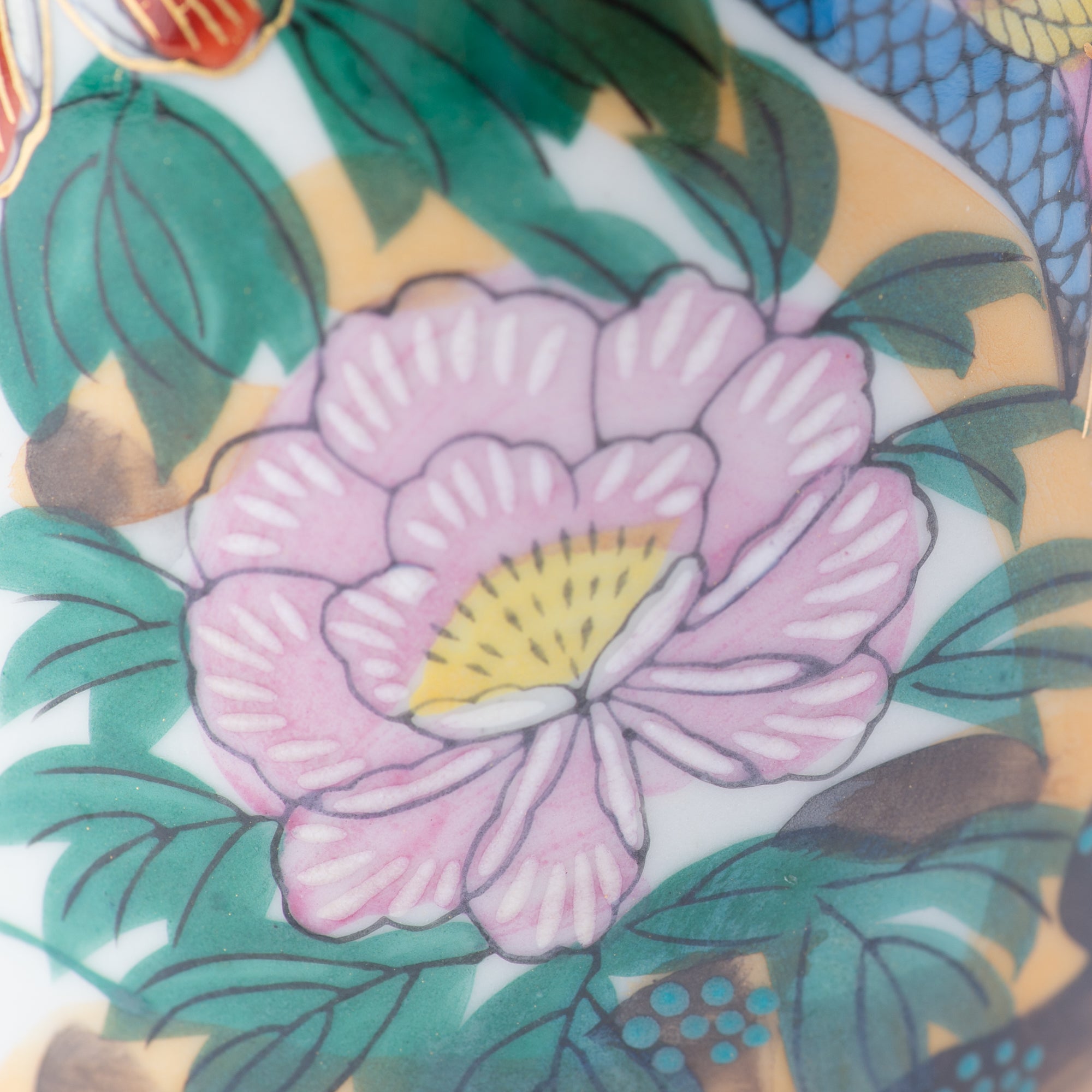 Peacock and Peony Sake Set