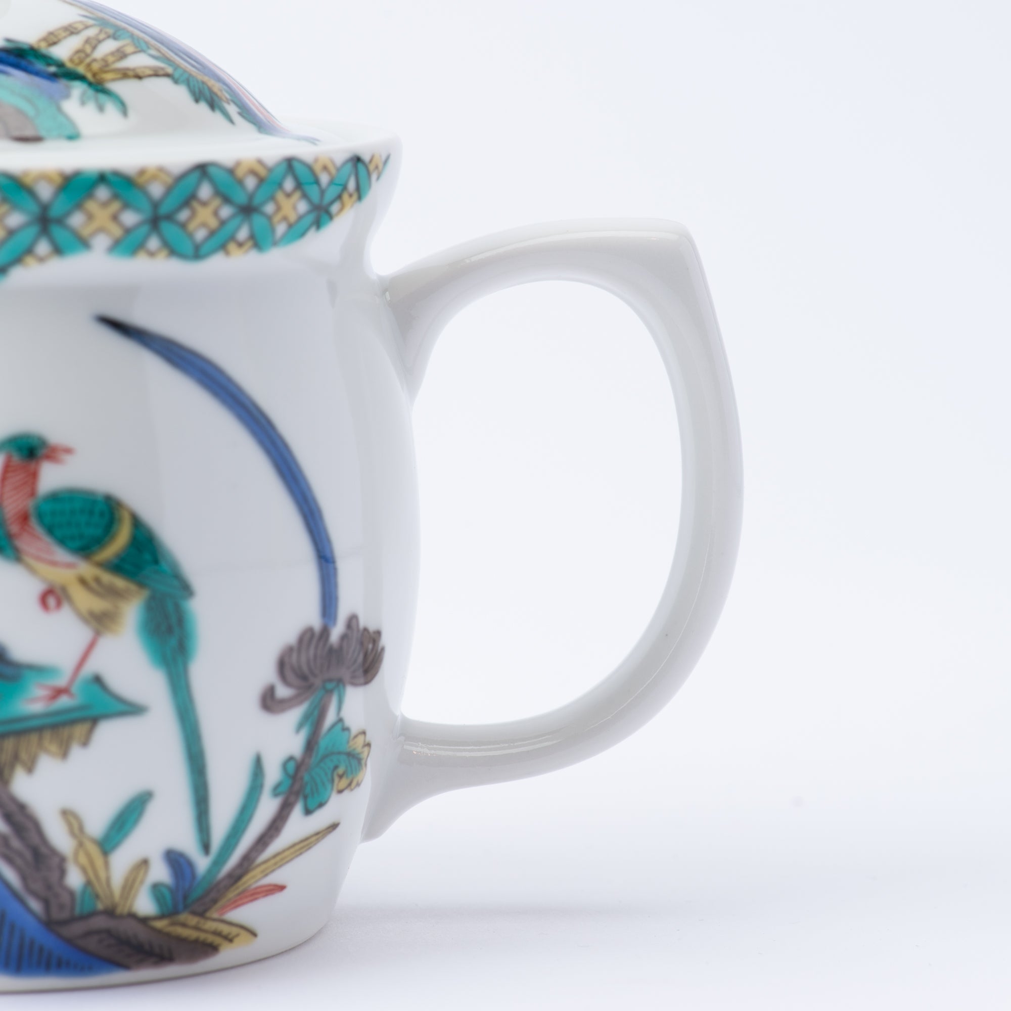 Ko-Kutani Bird and Flower Japanese Tea Set