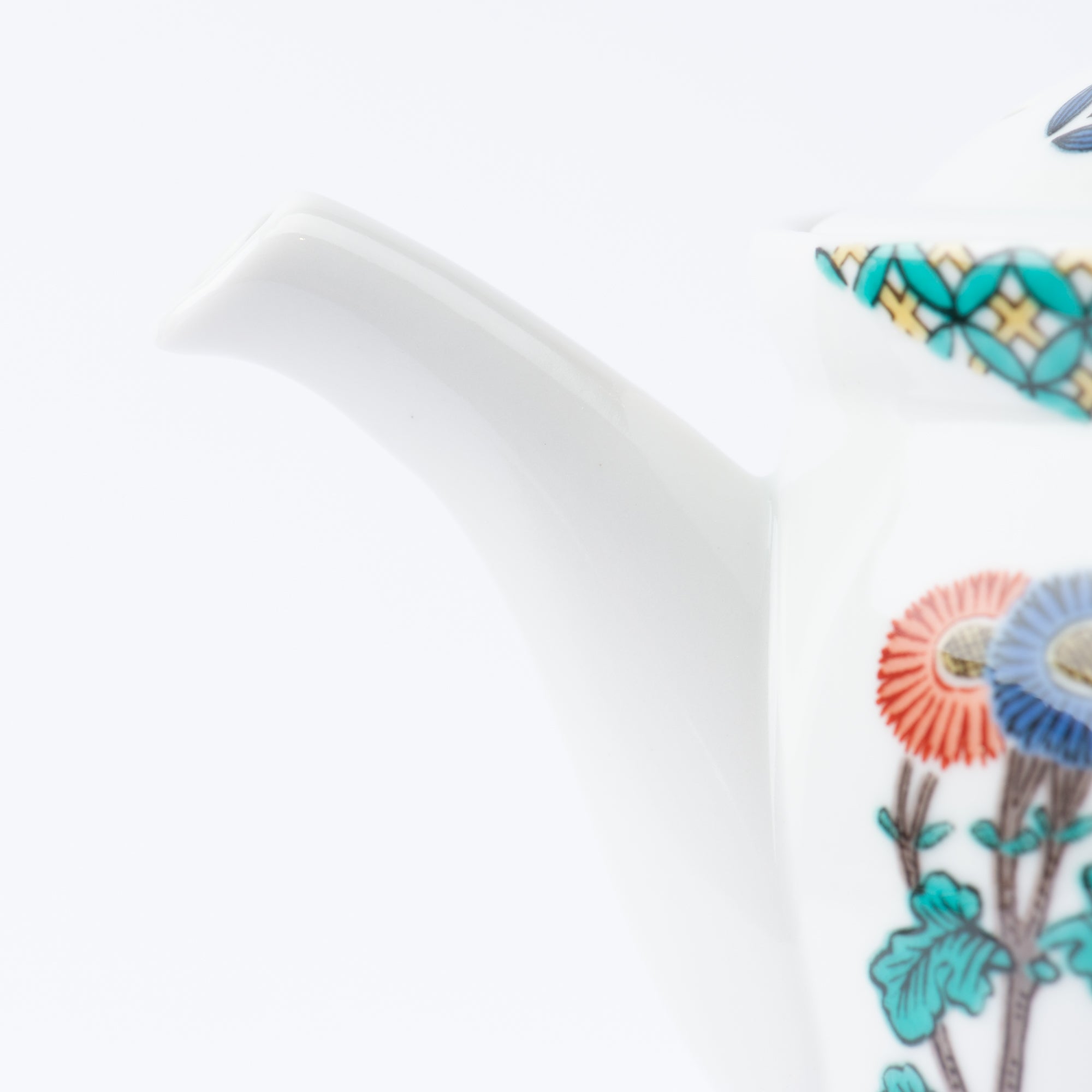 Ko-Kutani Bird and Flower Japanese Tea Set