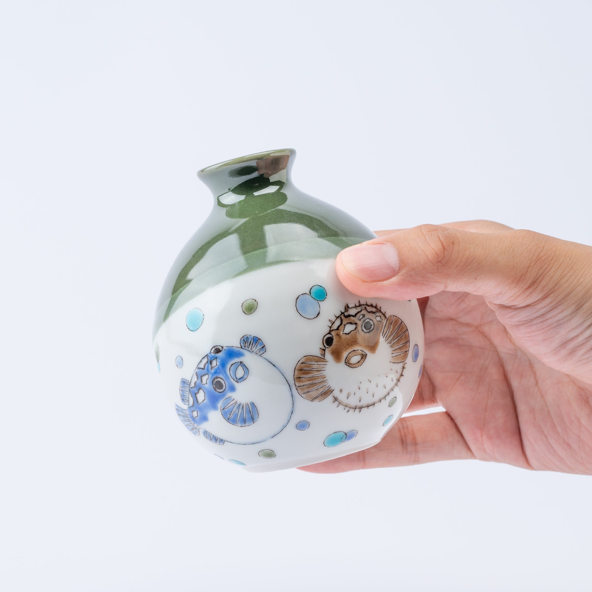 Puffer Fish Sake Set with Tray