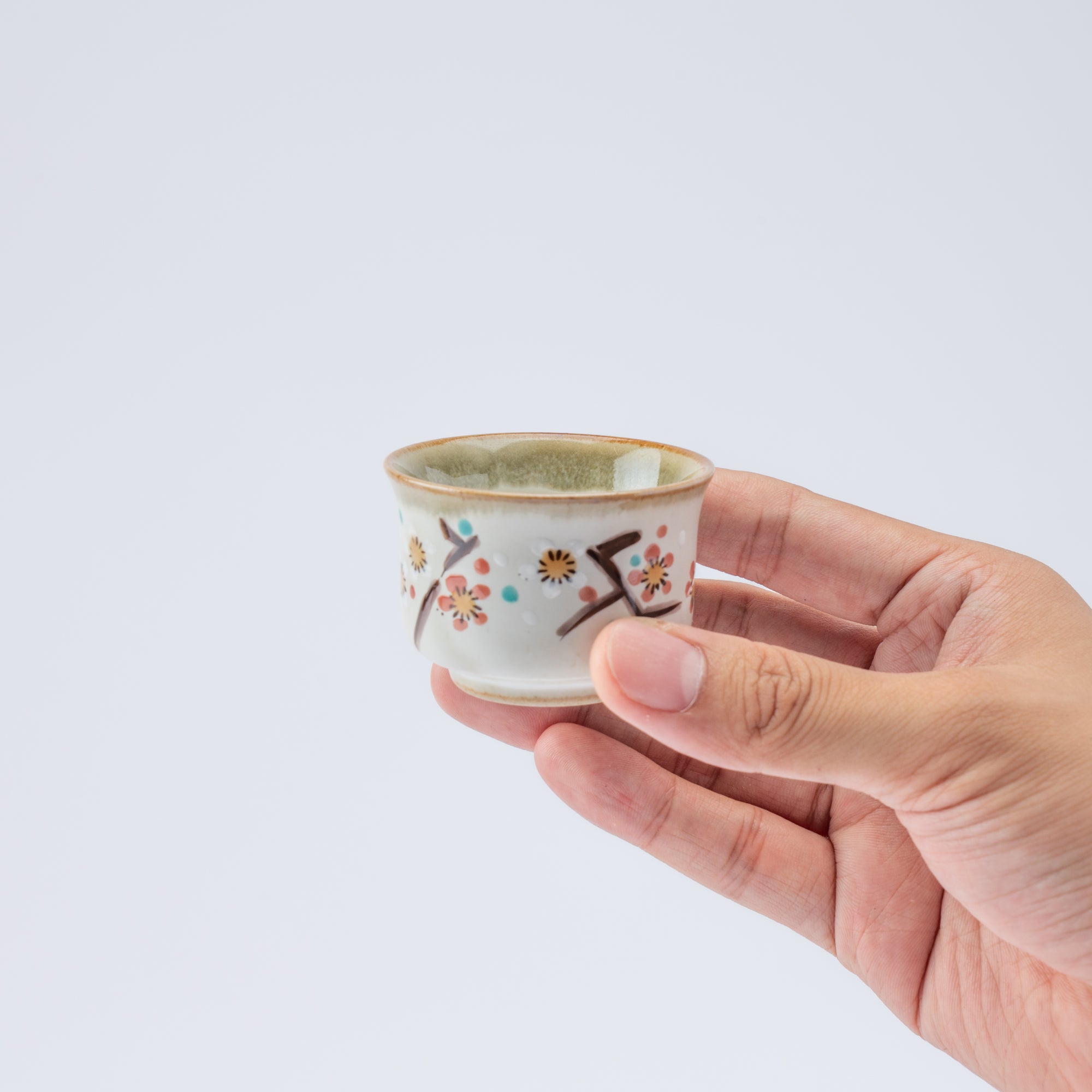 Red and White Plum Blossom Sake Set