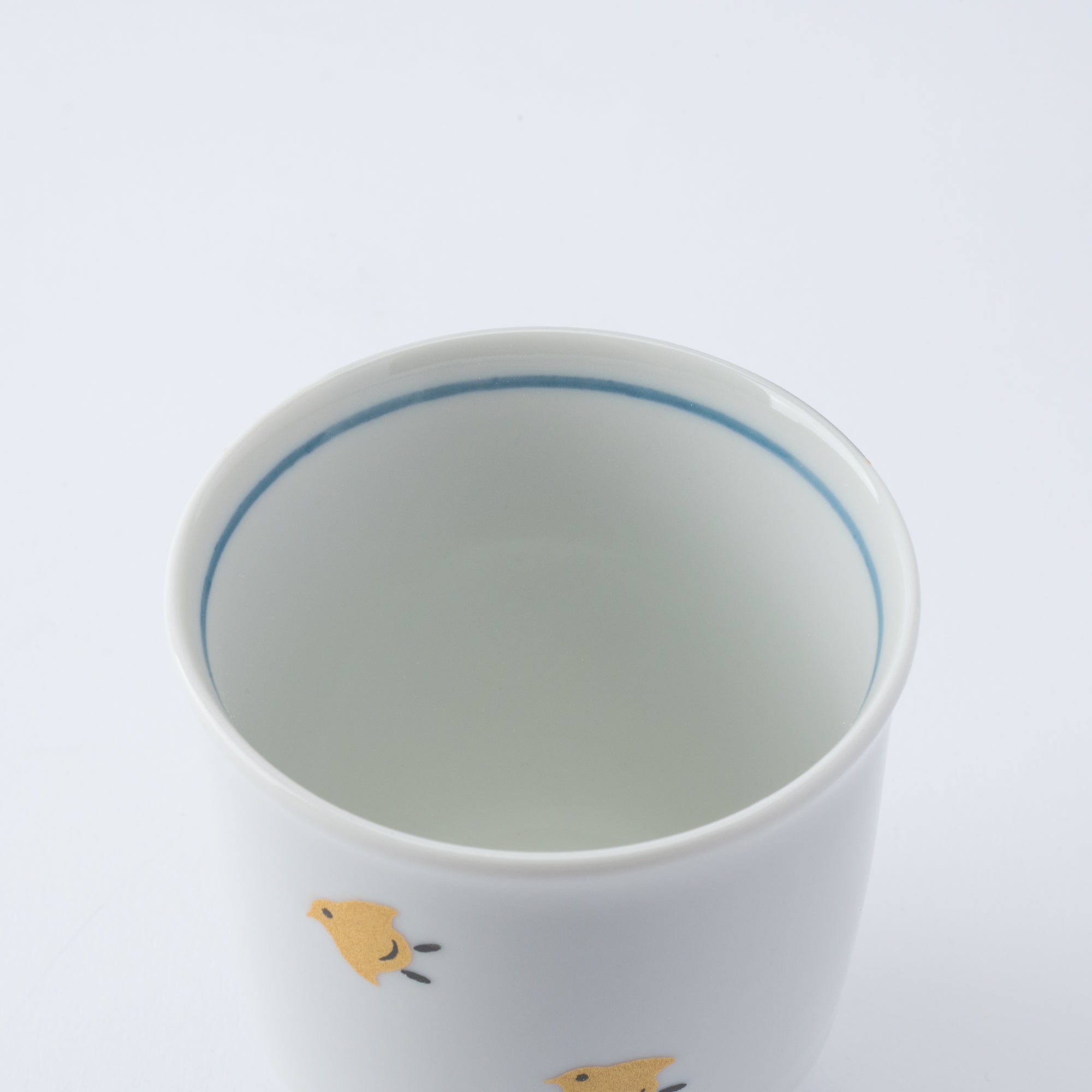 Waves and Birds Yunomi Japanese Teacup Pair