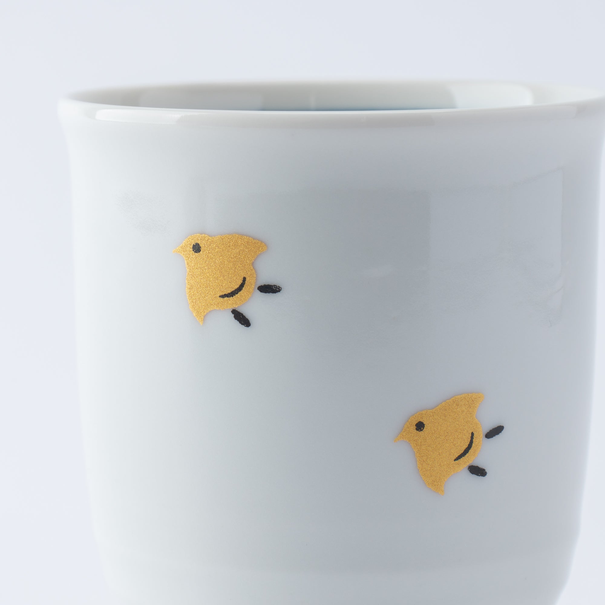 Waves and Birds Yunomi Japanese Teacup Pair