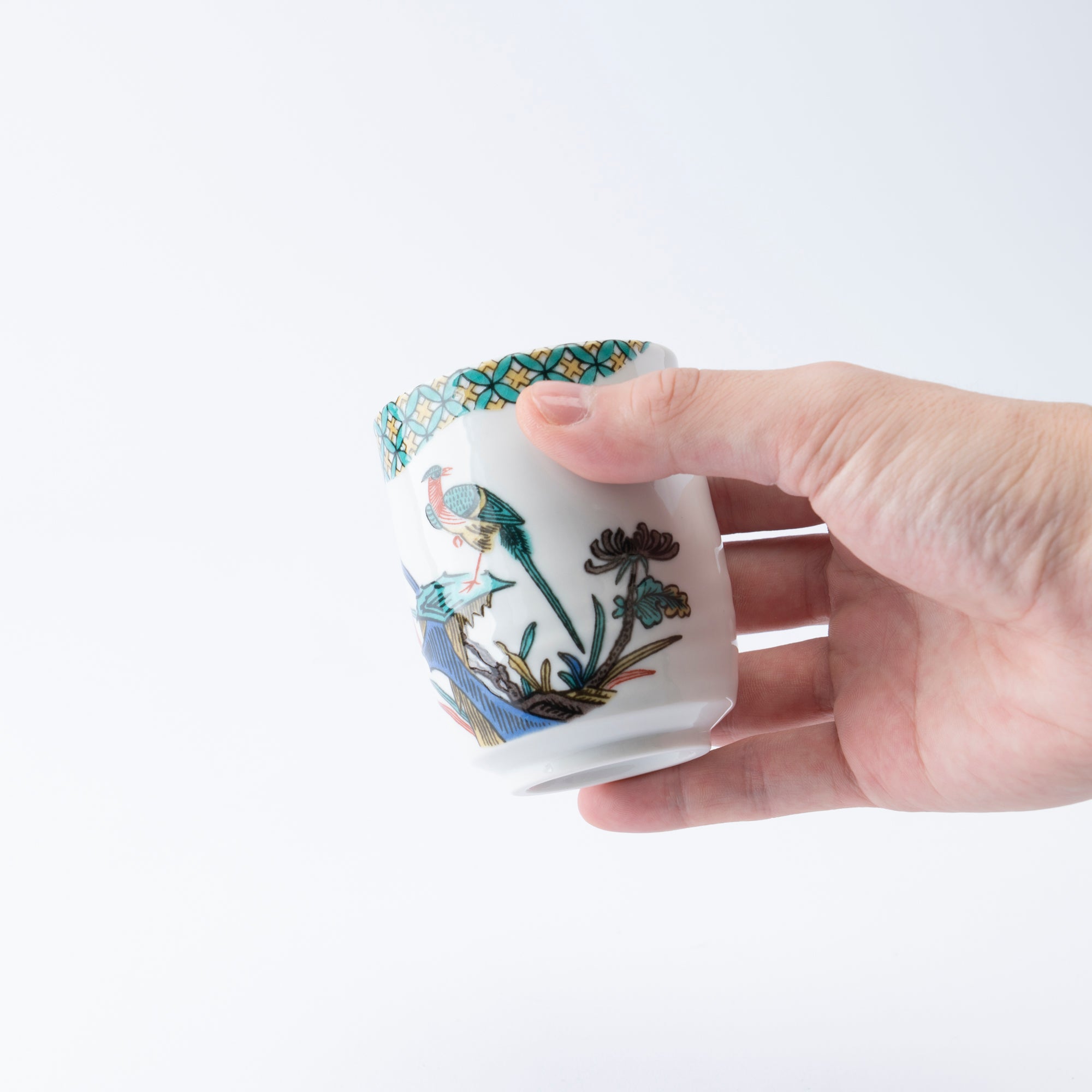 Ko-Kutani Bird and Flower Japanese Tea Set