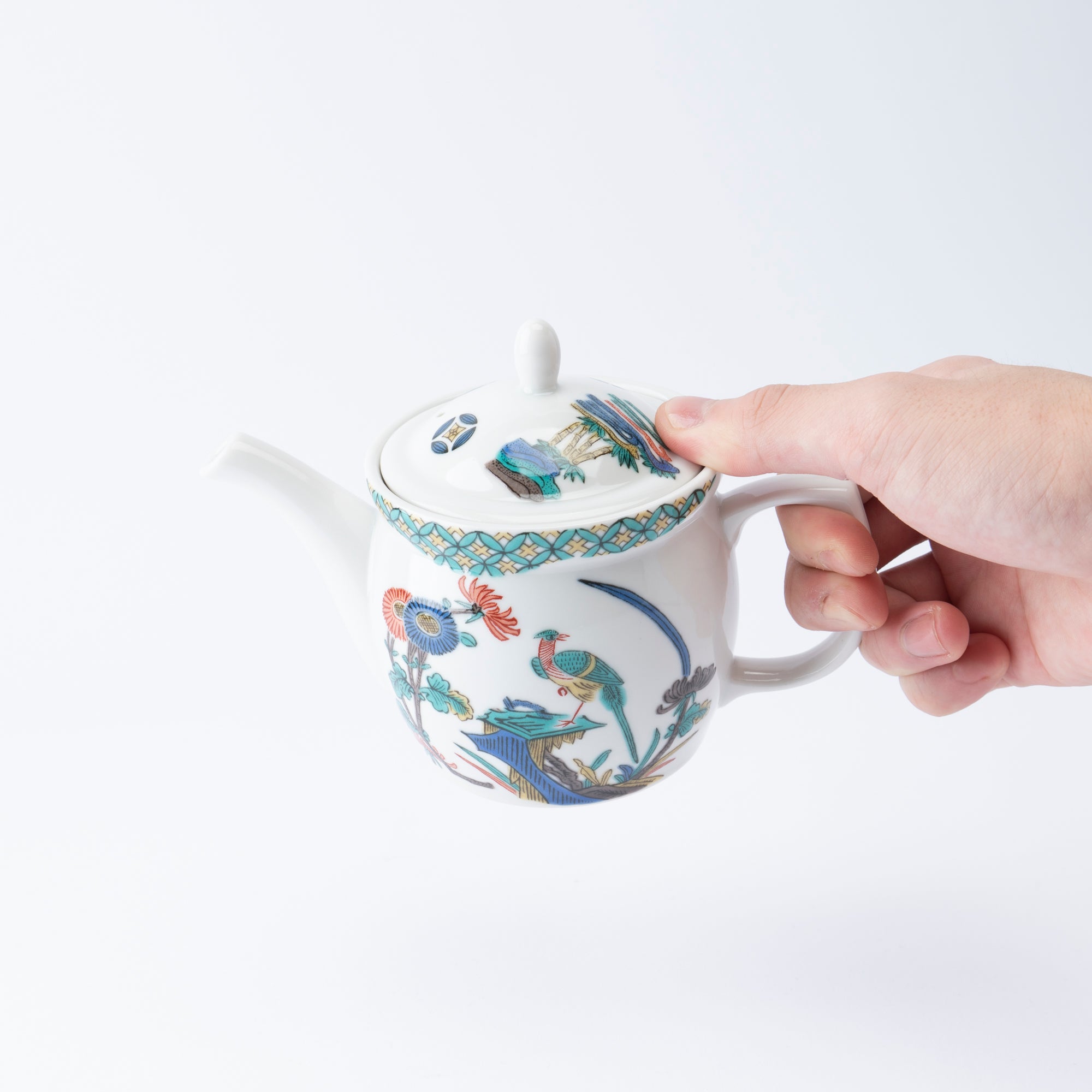 Ko-Kutani Bird and Flower Japanese Tea Set