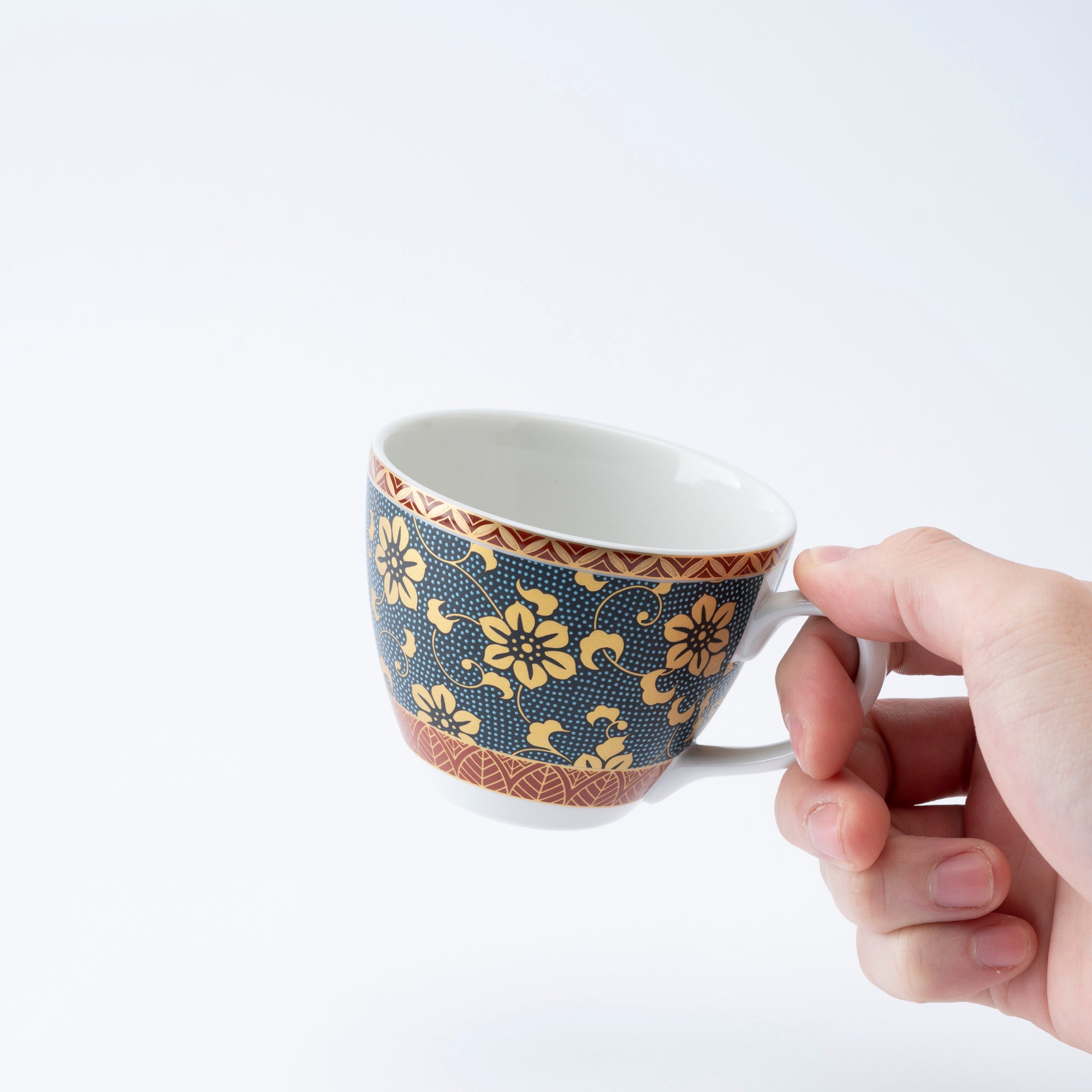 Clematis Chibu Cup & Saucer - JAPAN KUTANI SHOP