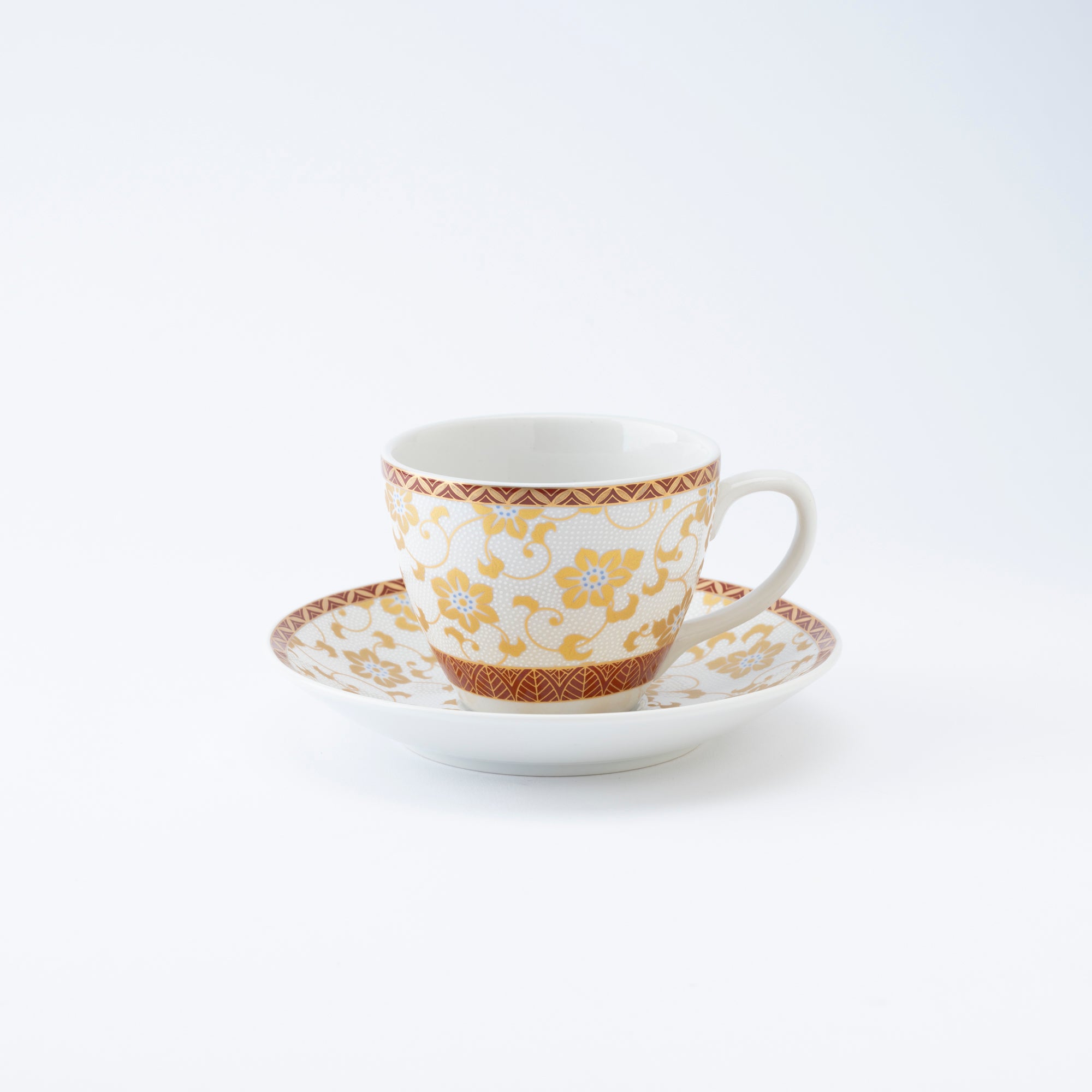 Clematis Chibu Cup & Saucer - JAPAN KUTANI SHOP