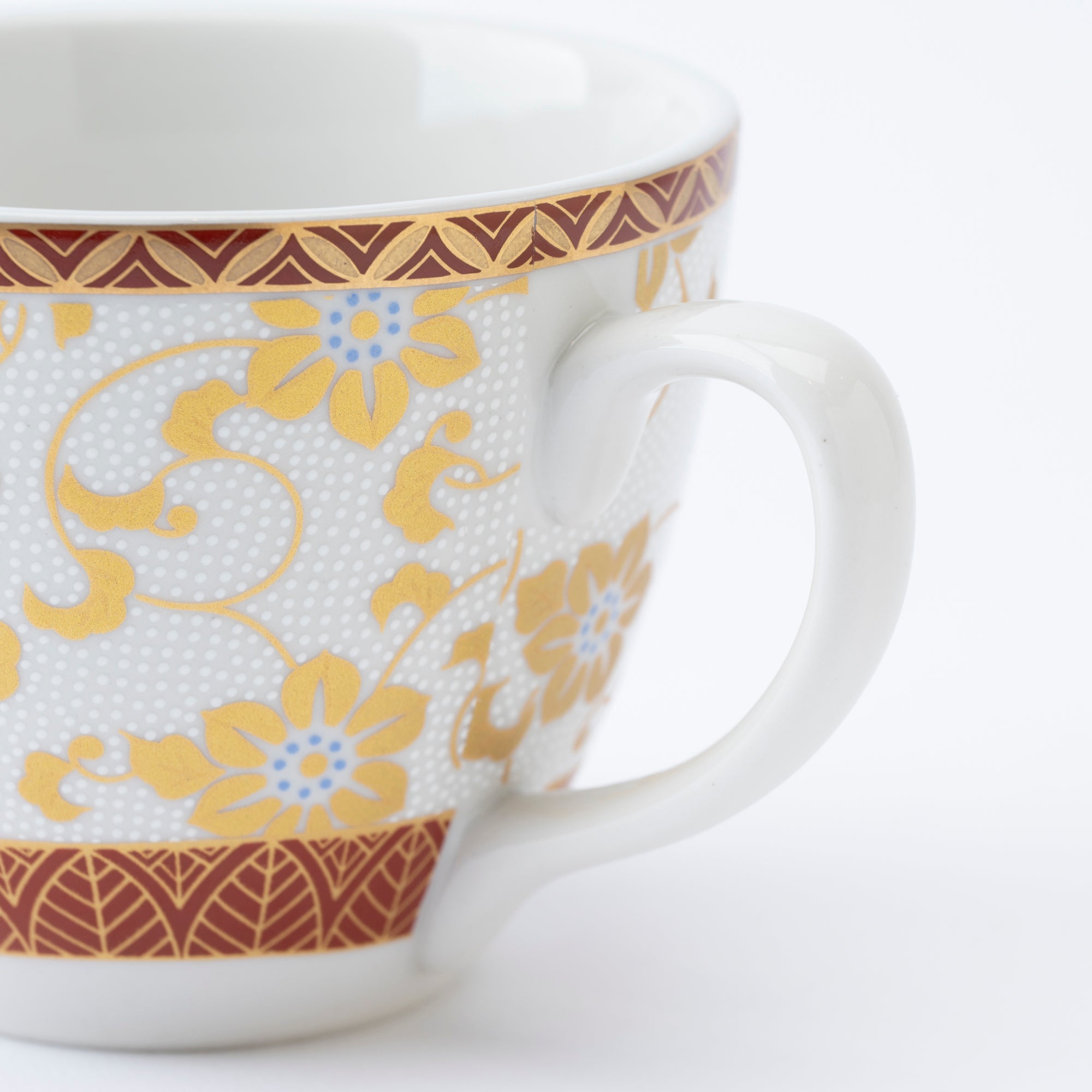Clematis Chibu Cup & Saucer - JAPAN KUTANI SHOP