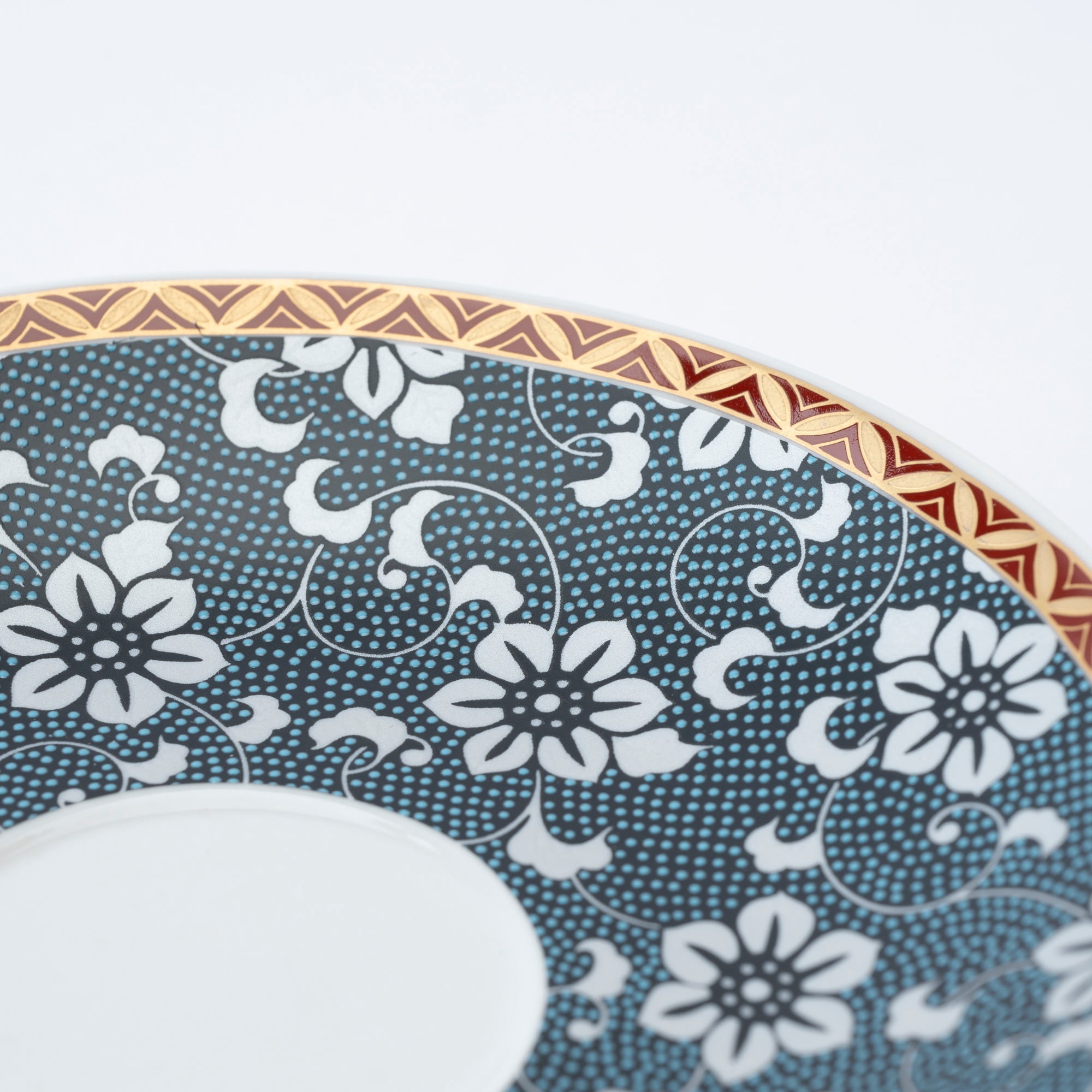 Clematis Chibu Cup & Saucer - JAPAN KUTANI SHOP