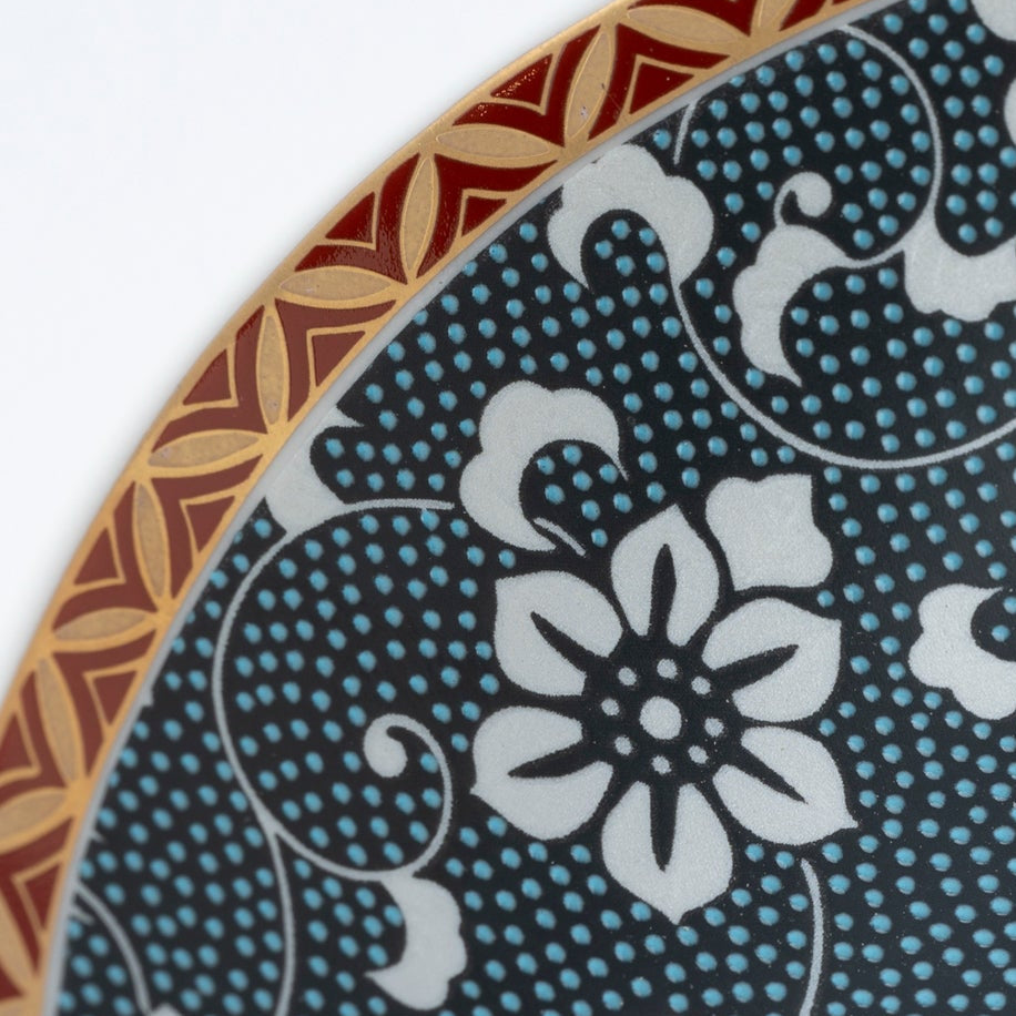 Clematis Chibu Cup & Saucer - JAPAN KUTANI SHOP