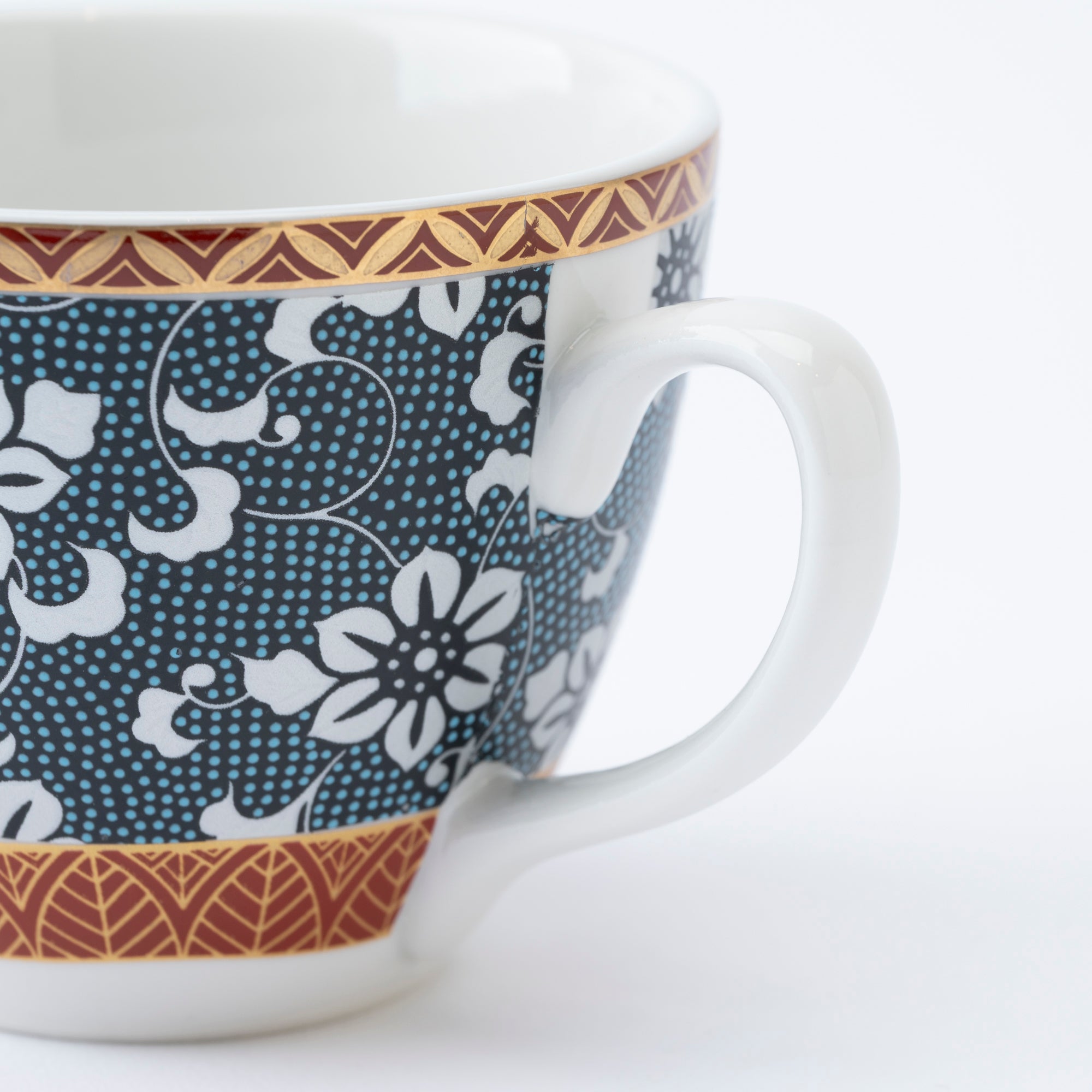 Clematis Chibu Cup & Saucer - JAPAN KUTANI SHOP