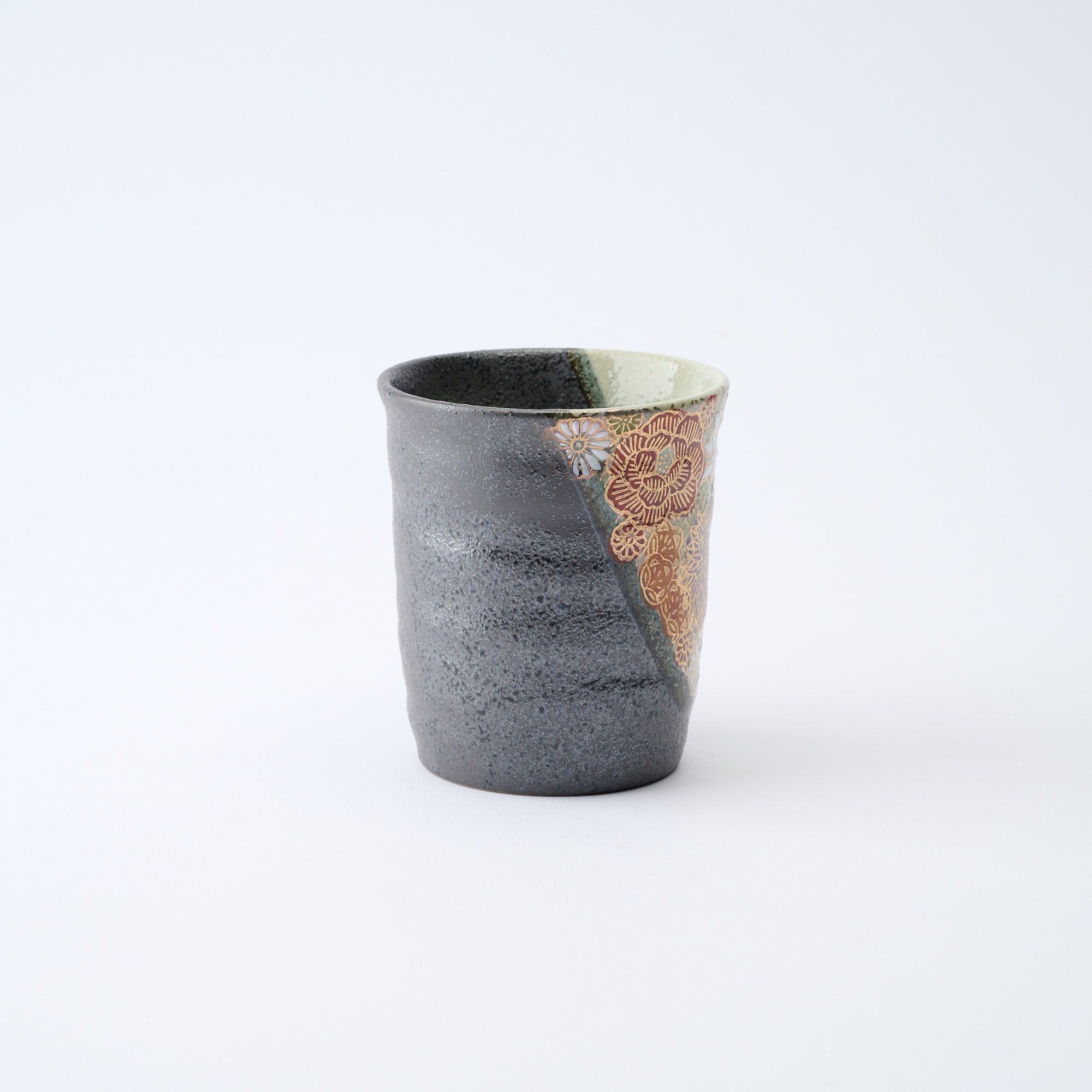Hanazume on Black Mug Pair - JAPAN KUTANI SHOP
