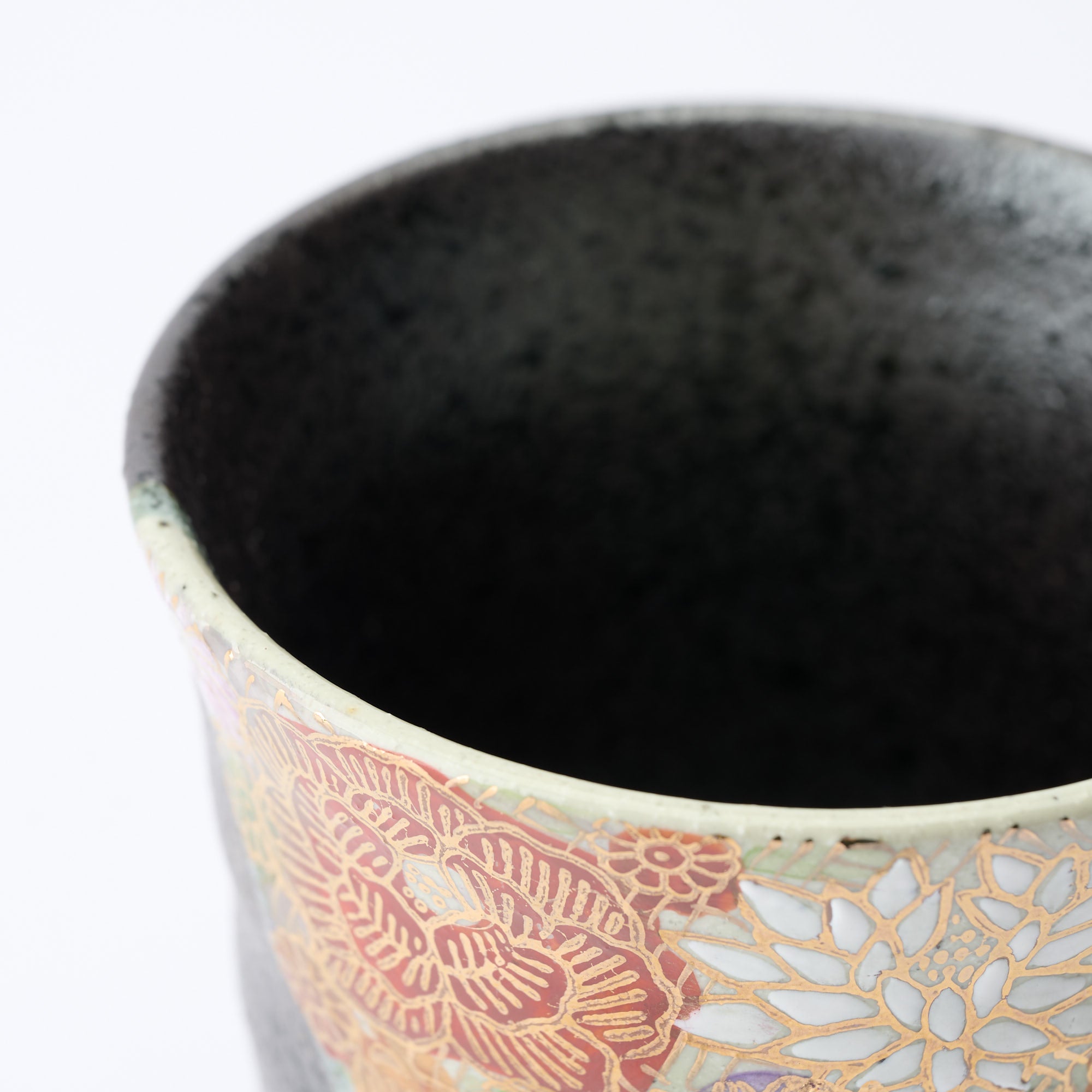Hanazume on Black Mug Pair - JAPAN KUTANI SHOP