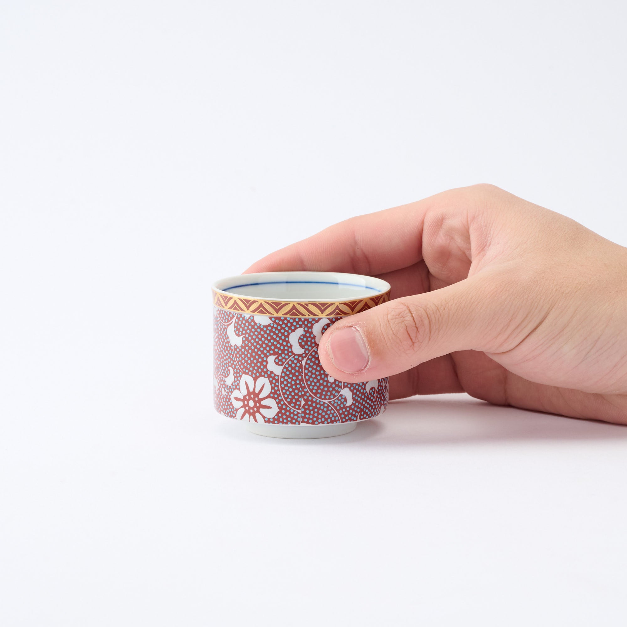 Silver Clematis Aochibu Sake Cup Pair - JAPAN KUTANI SHOP