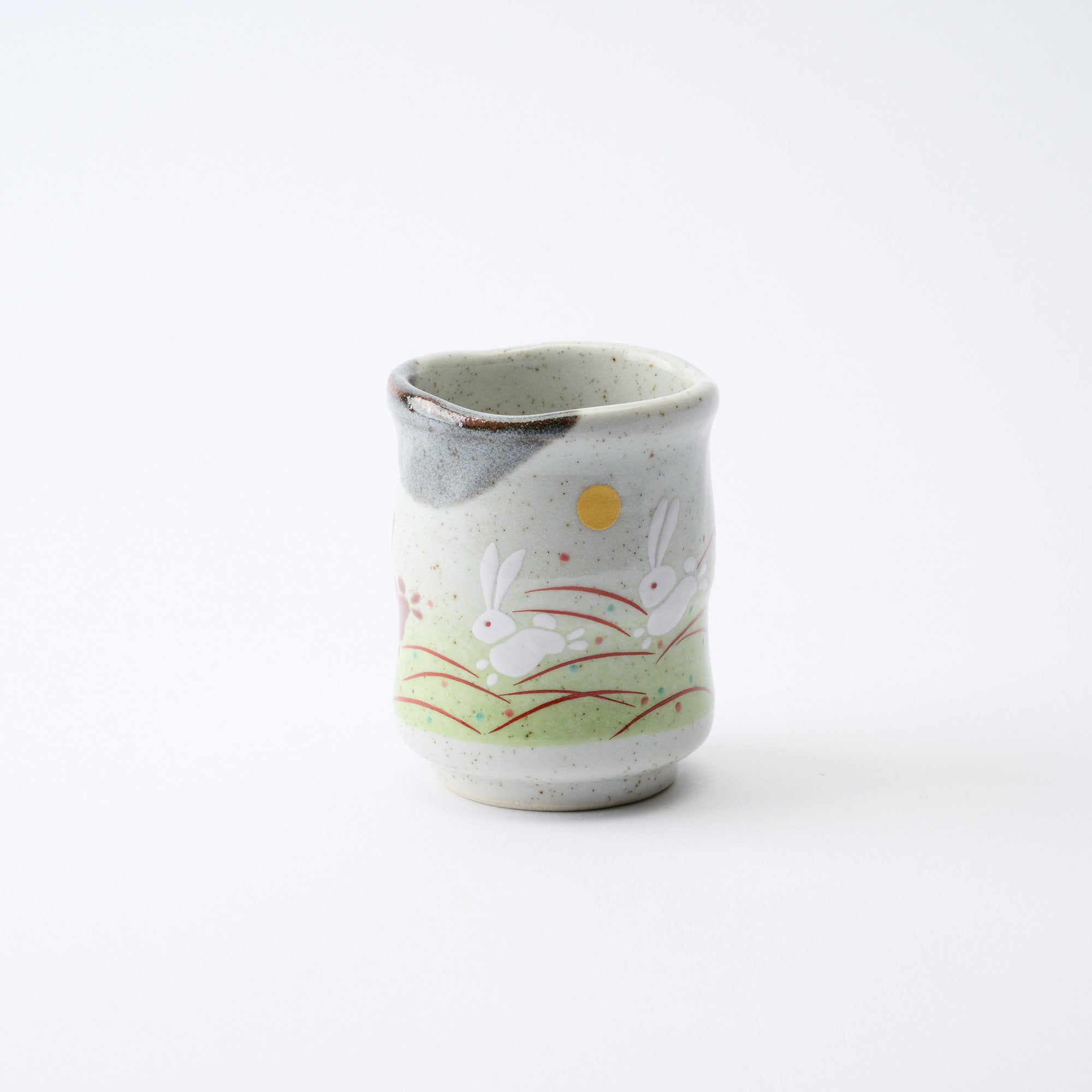 Leaping Rabbit Yunomi Japanese Teacup - JAPAN KUTANI SHOP