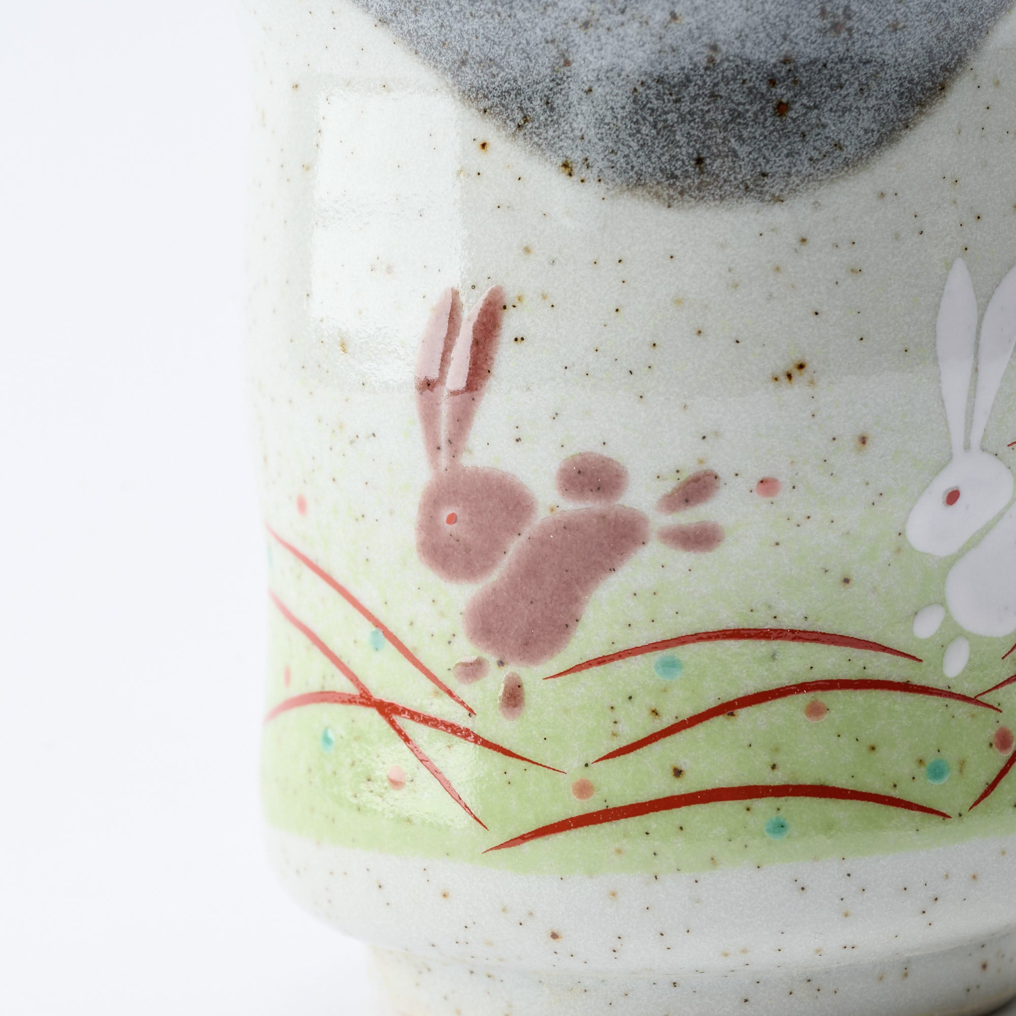 Leaping Rabbit Yunomi Japanese Teacup - JAPAN KUTANI SHOP
