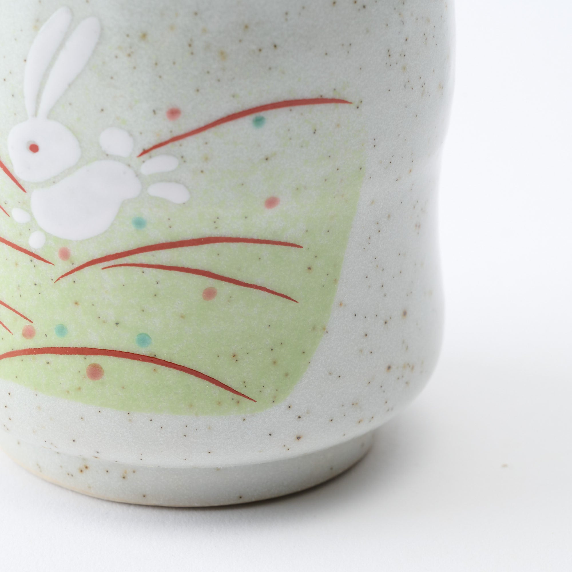 Leaping Rabbit Yunomi Japanese Teacup - JAPAN KUTANI SHOP