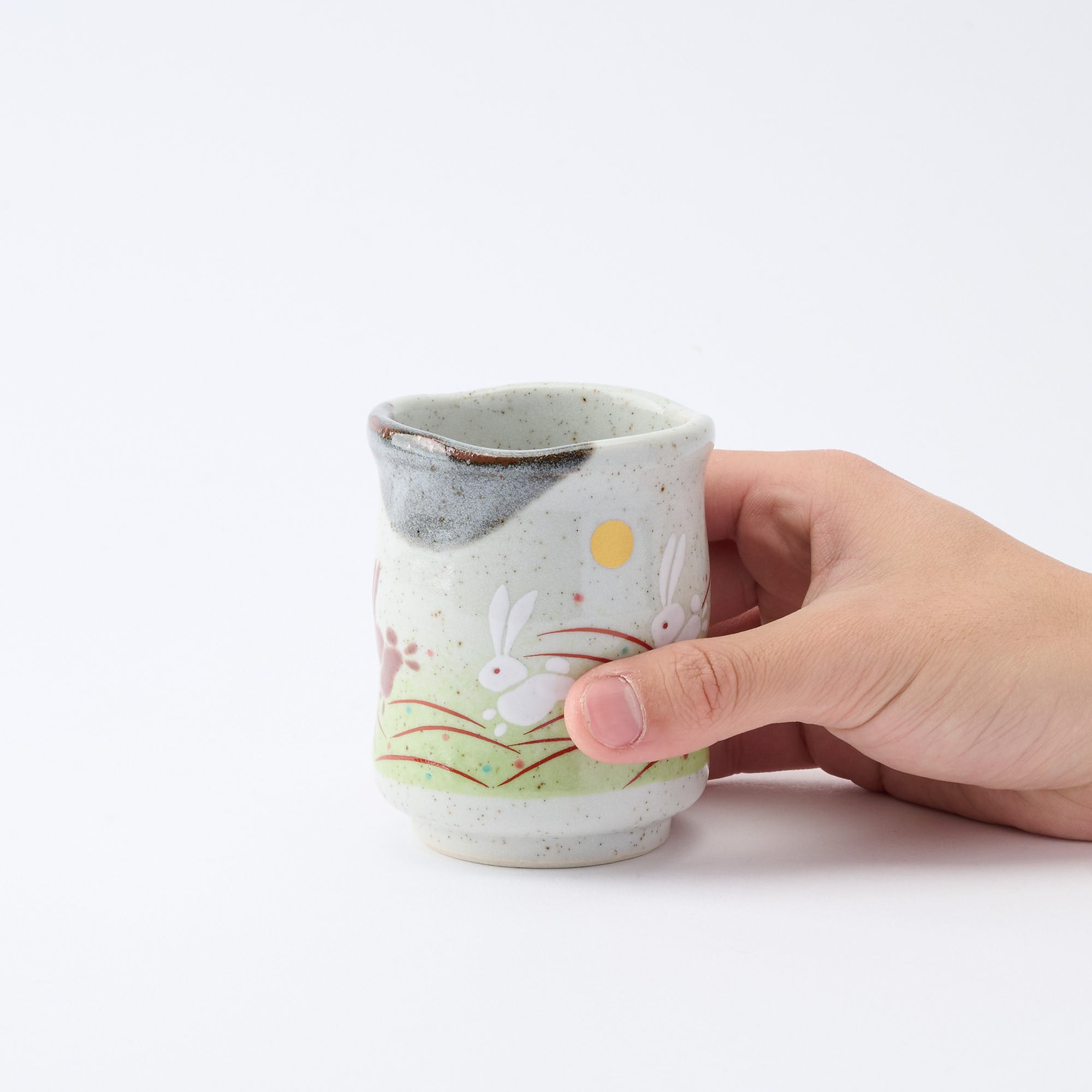 Leaping Rabbit Yunomi Japanese Teacup - JAPAN KUTANI SHOP