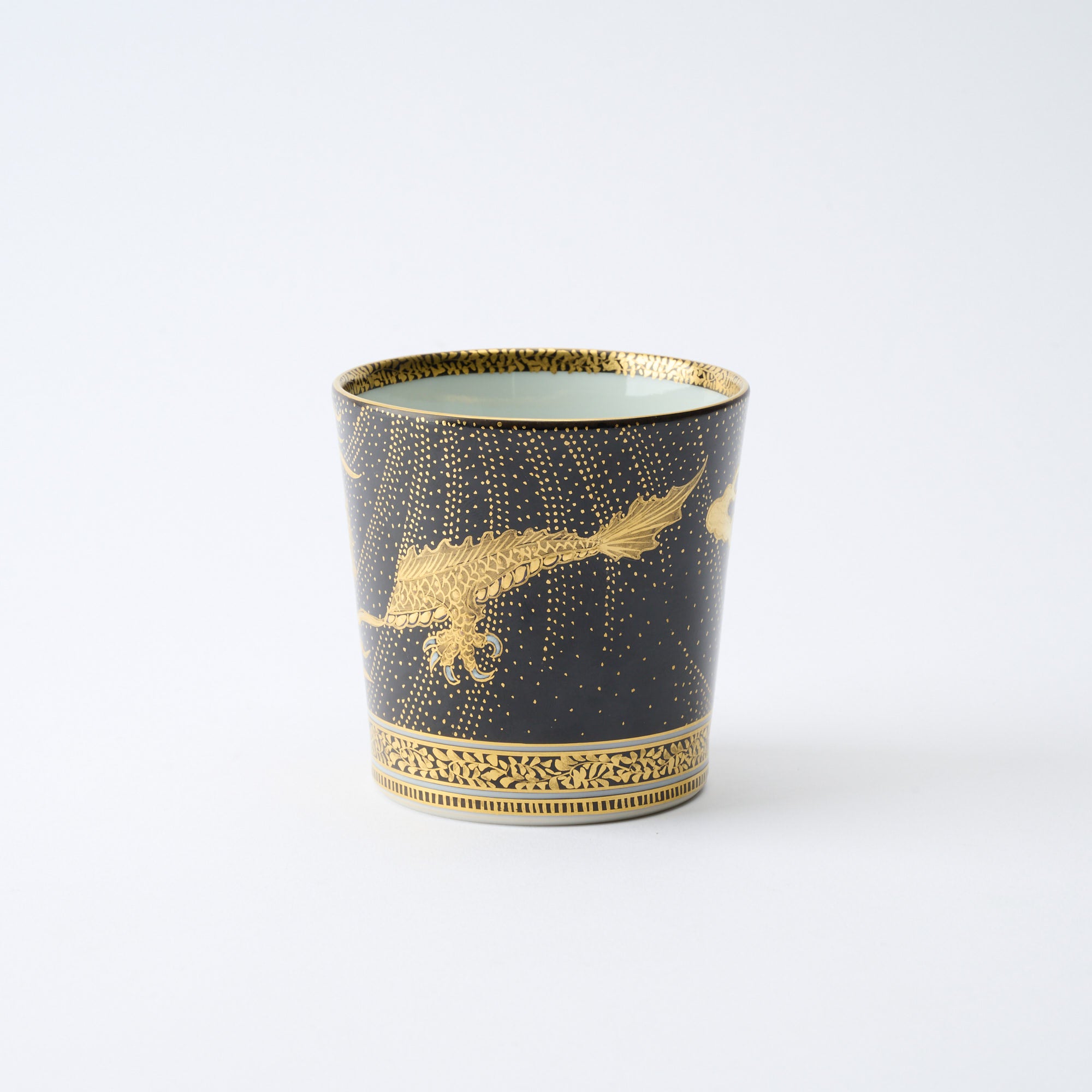 Kinrande Dragon & Phoenix Cup Pair - JAPAN KUTANI SHOP