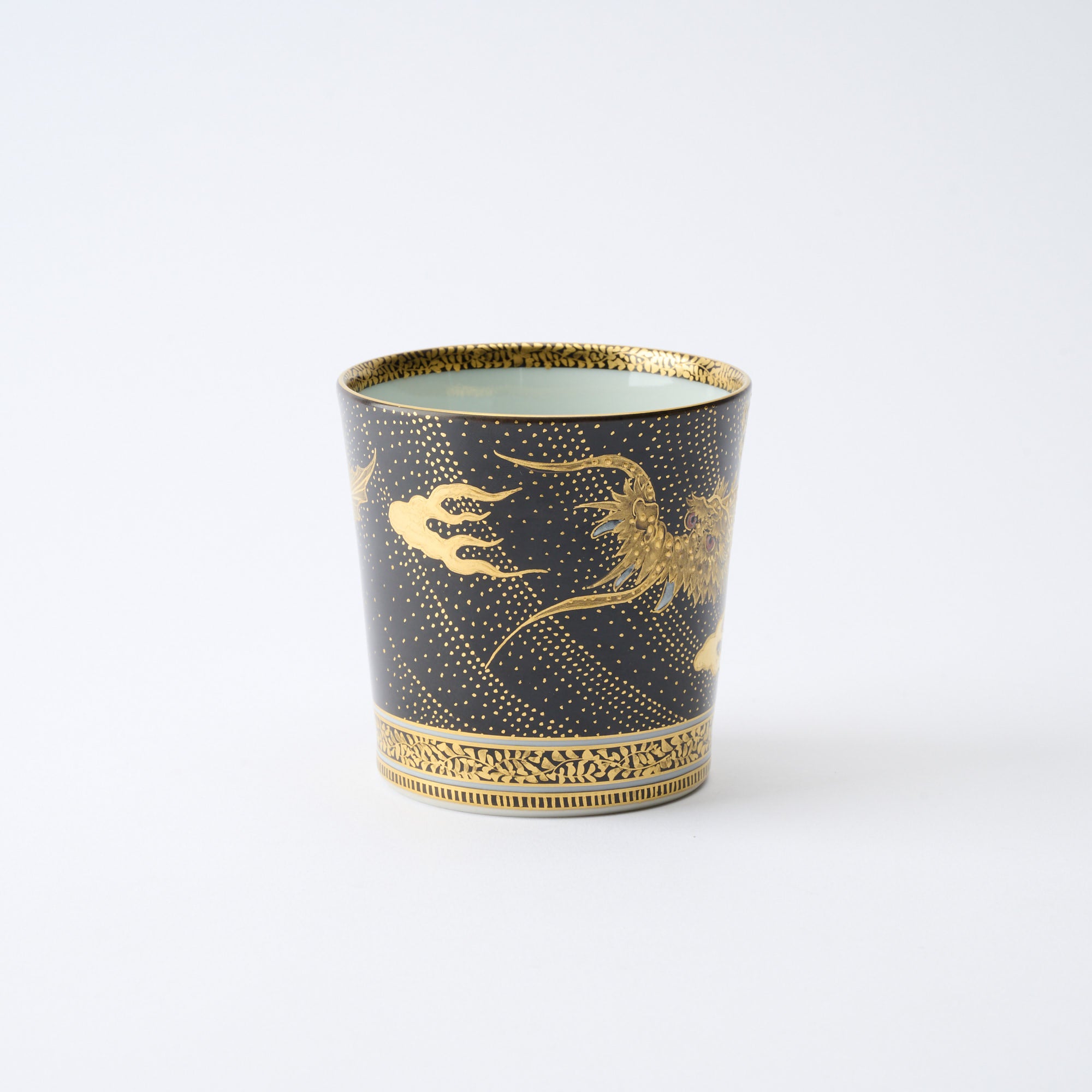 Kinrande Dragon & Phoenix Cup Pair - JAPAN KUTANI SHOP