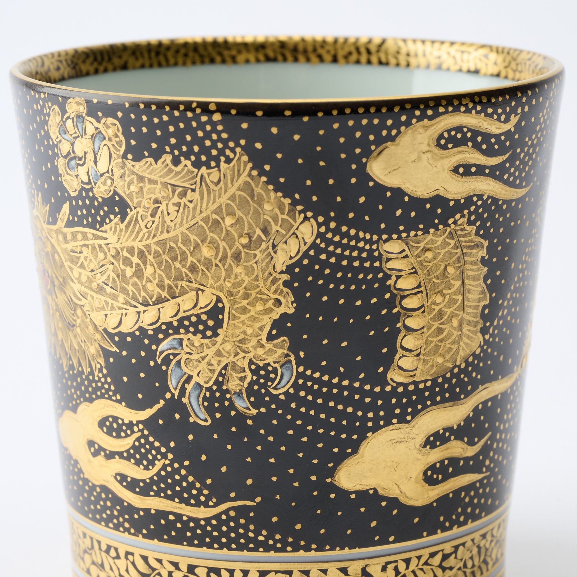 Kinrande Dragon & Phoenix Cup Pair - JAPAN KUTANI SHOP