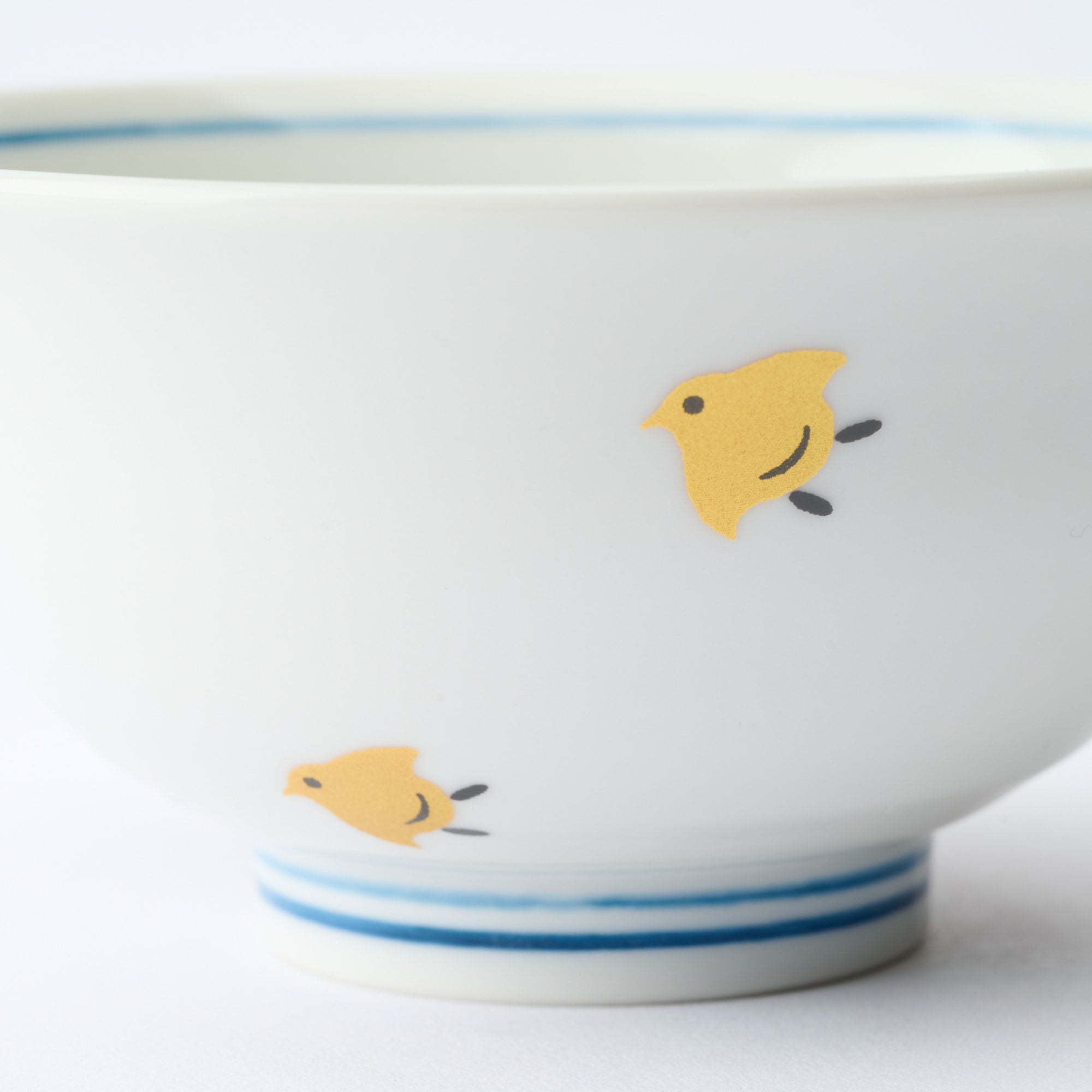Waves and Birds Japanese Rice Bowl Pair - JAPAN KUTANI SHOP