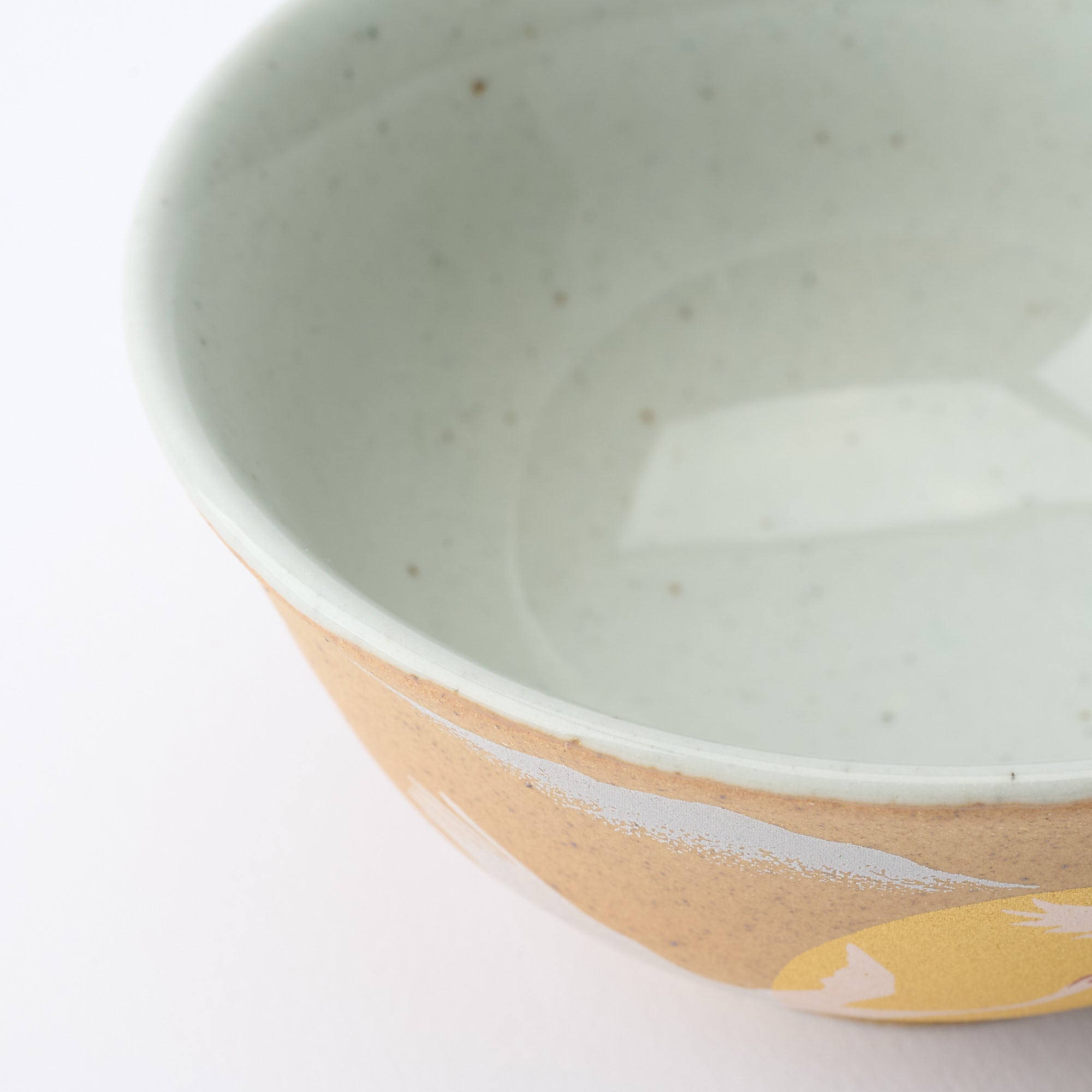 Golden and Silver Cranes Rice Bowl and Japanese Yunomi Teacup Pair Set - JAPAN KUTANI SHOP