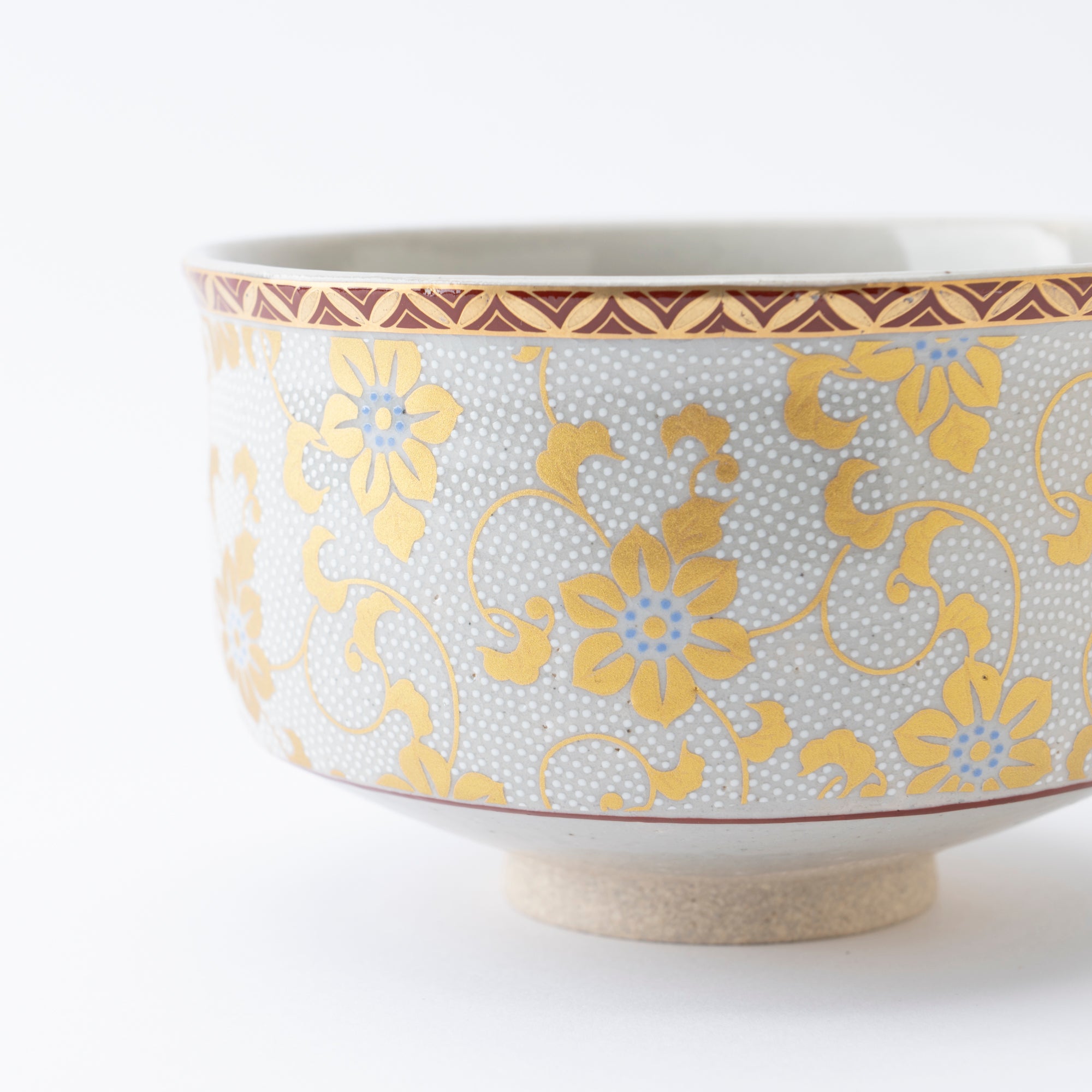 Clematis Chibu Matcha Bowl - JAPAN KUTANI SHOP
