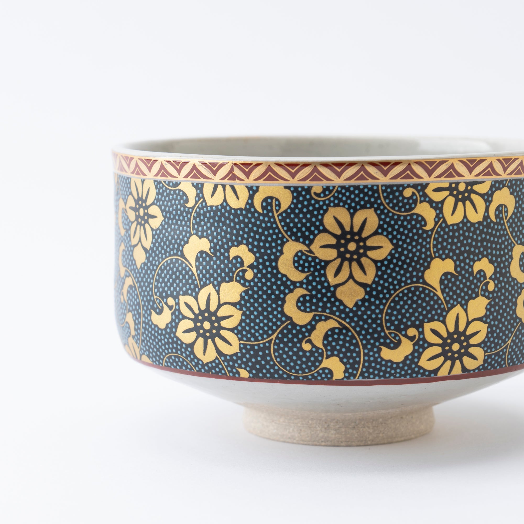 Clematis Chibu Matcha Bowl - JAPAN KUTANI SHOP