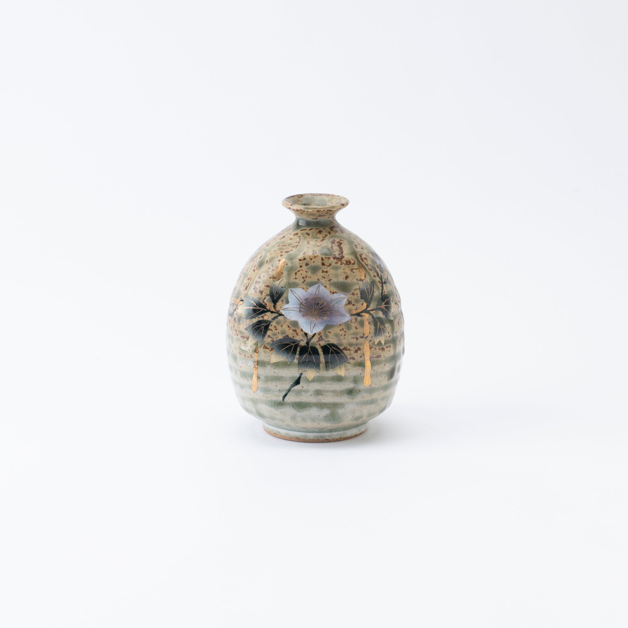 White Clematis Sake Set - JAPAN KUTANI SHOP