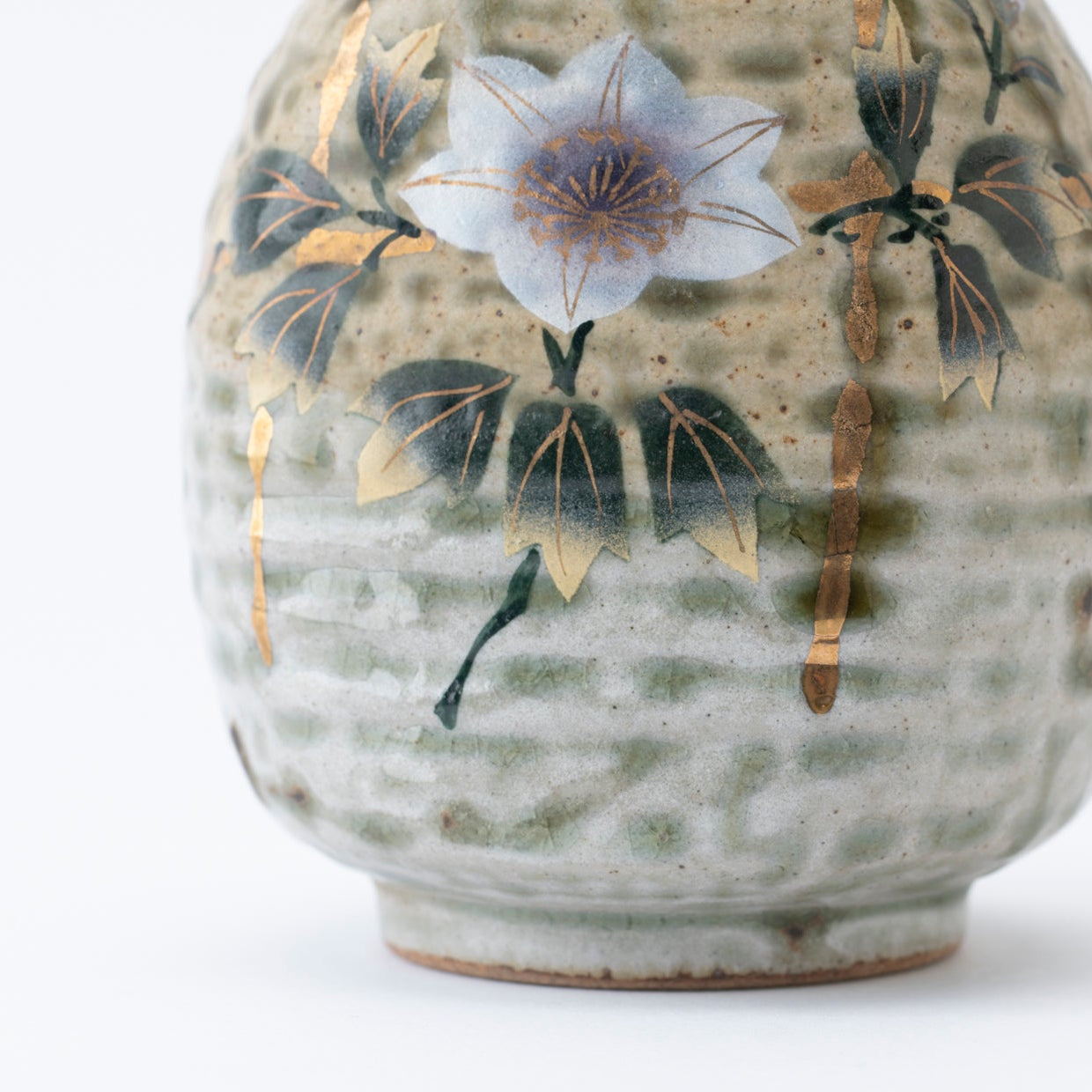 White Clematis Sake Set - JAPAN KUTANI SHOP