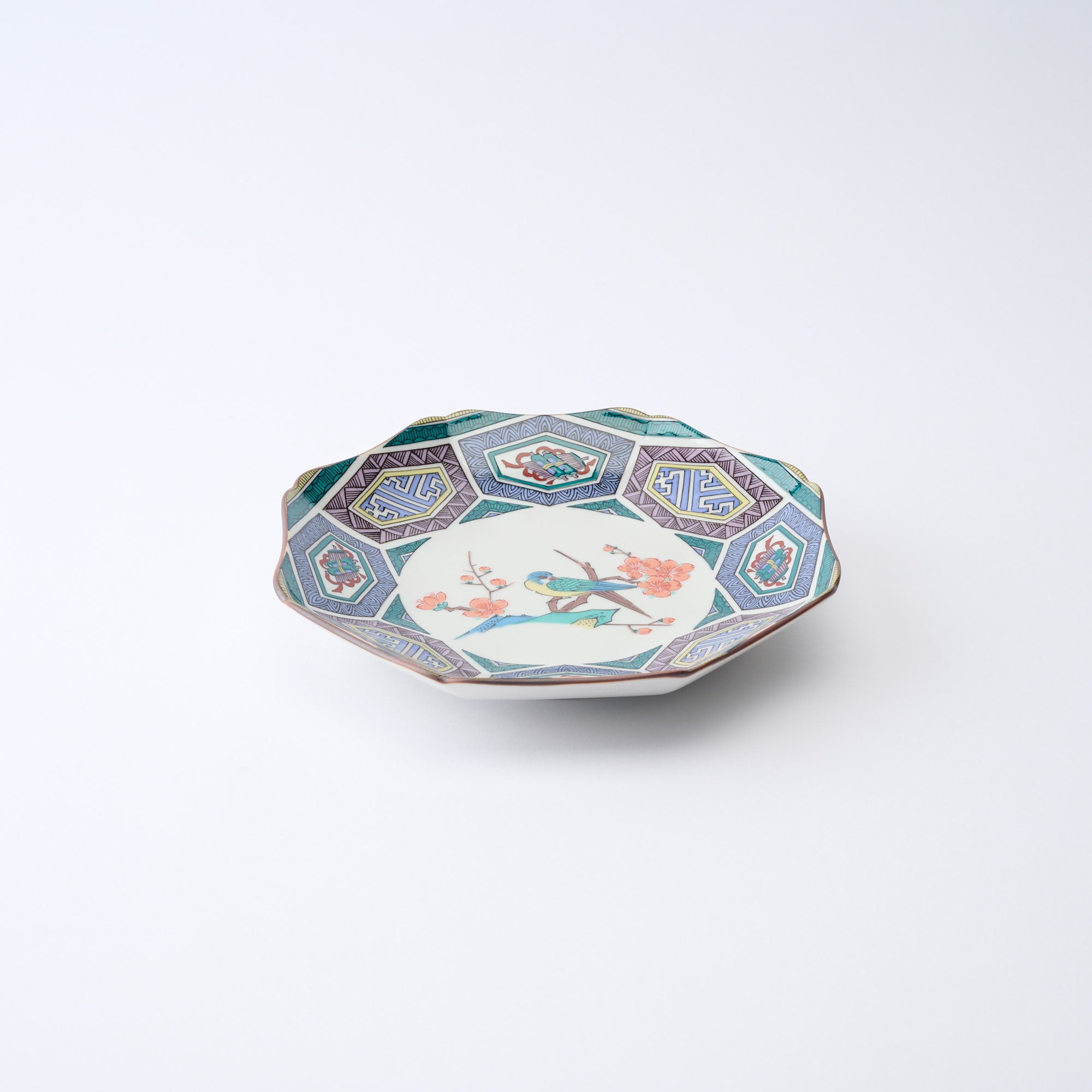 Auspicious Birds and Flowers Side Plate Set - JAPAN KUTANI SHOP