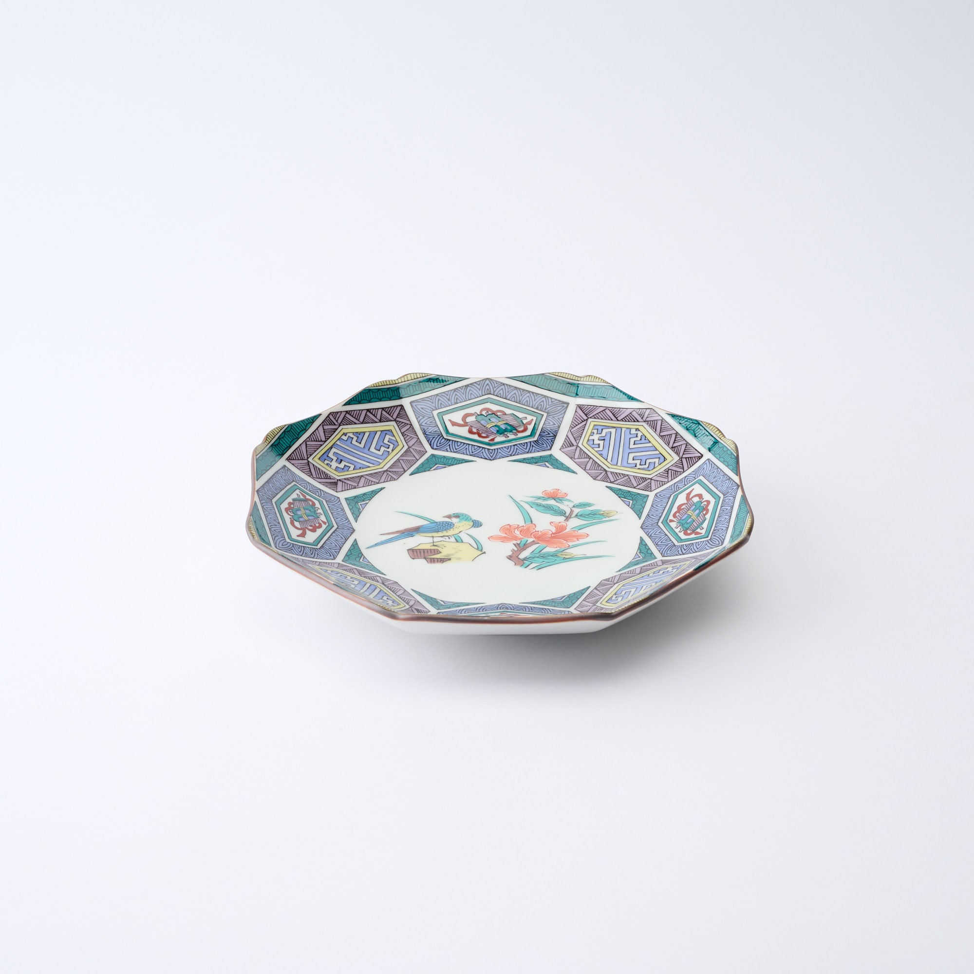 Auspicious Birds and Flowers Side Plate Set - JAPAN KUTANI SHOP