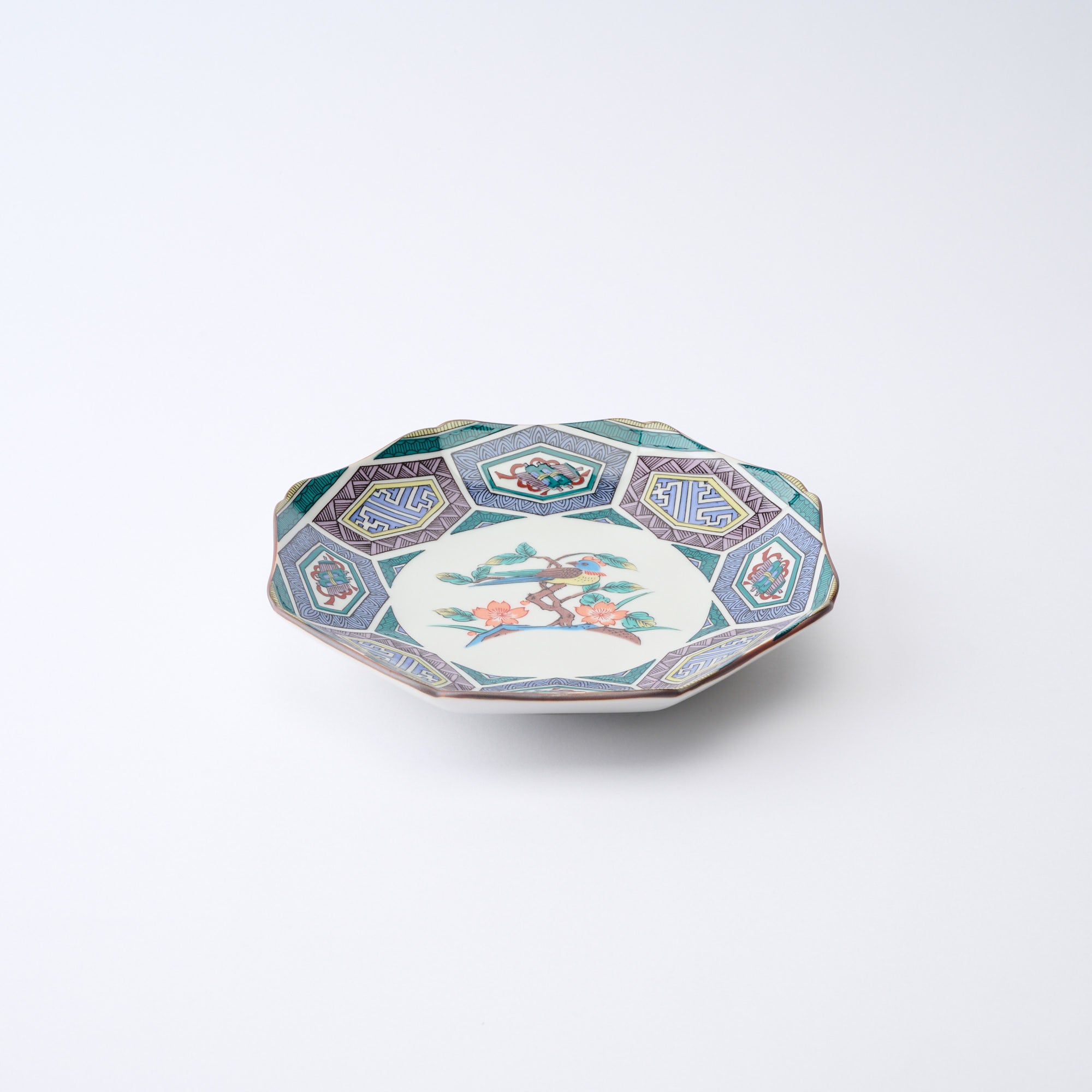 Auspicious Birds and Flowers Side Plate Set - JAPAN KUTANI SHOP