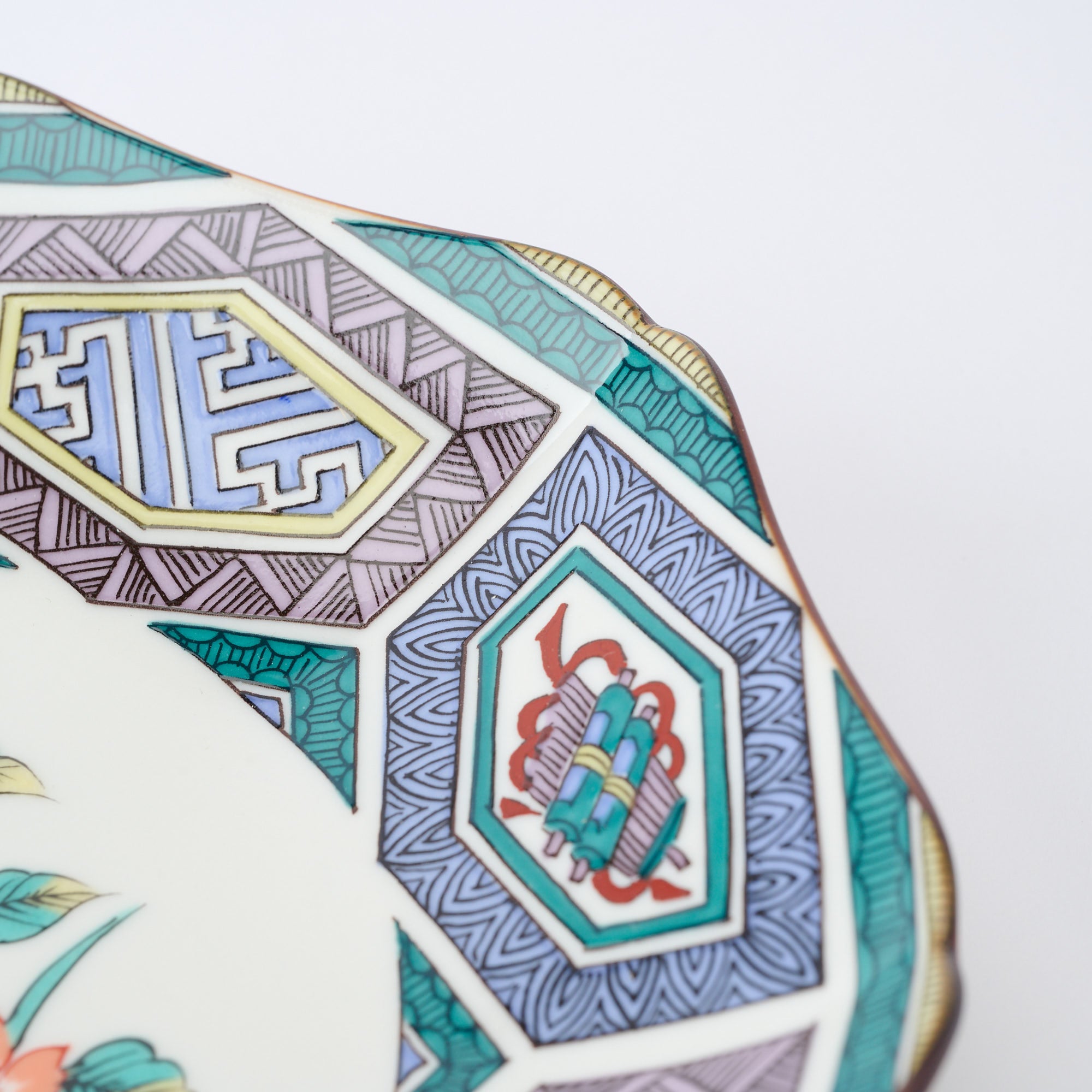 Auspicious Birds and Flowers Side Plate Set - JAPAN KUTANI SHOP