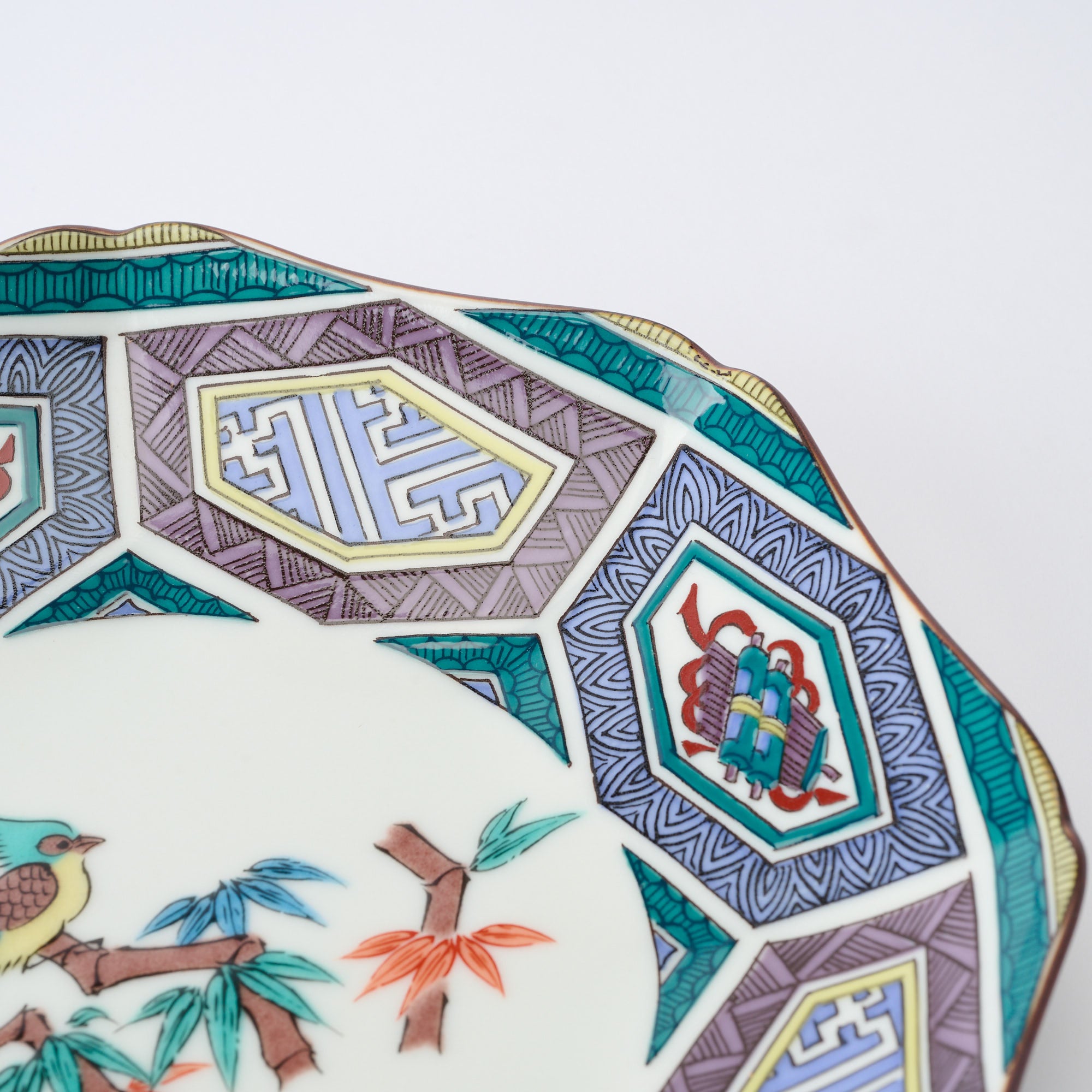 Auspicious Birds and Flowers Side Plate Set - JAPAN KUTANI SHOP