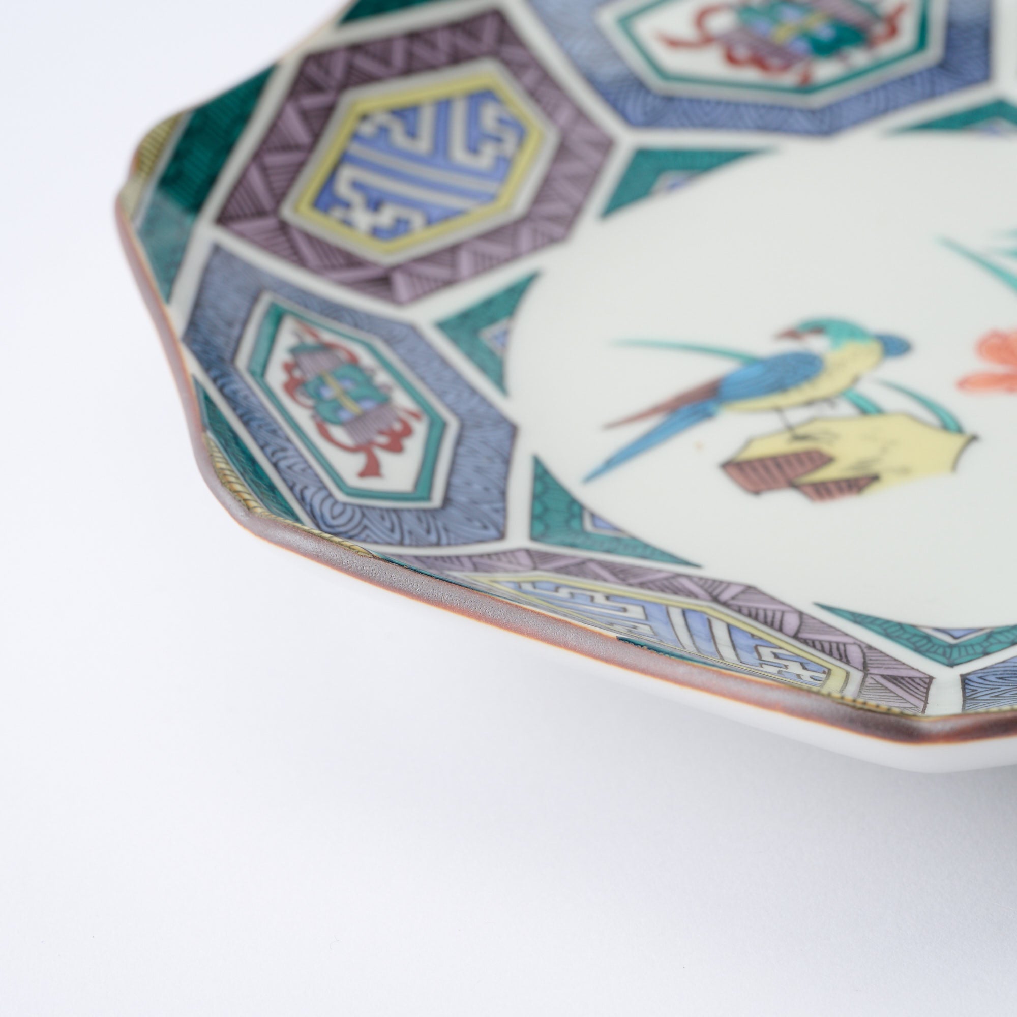 Auspicious Birds and Flowers Side Plate Set - JAPAN KUTANI SHOP