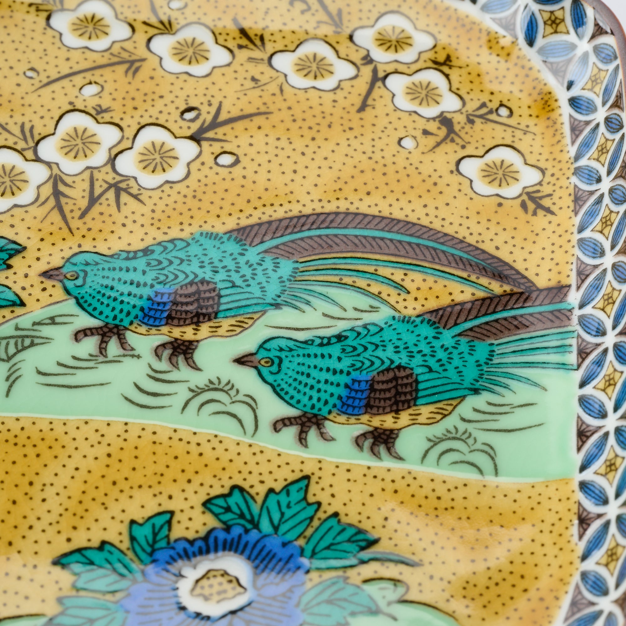 Yoshidaya Flower and Bird Side Plate Set - JAPAN KUTANI SHOP