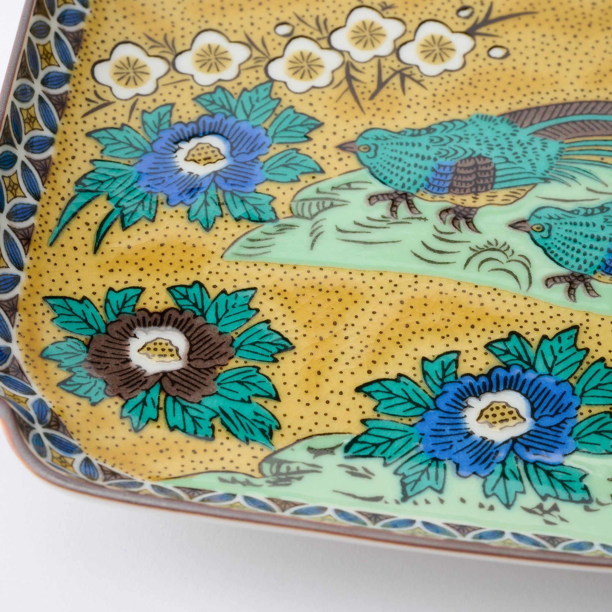 Yoshidaya Flower and Bird Side Plate Set - JAPAN KUTANI SHOP