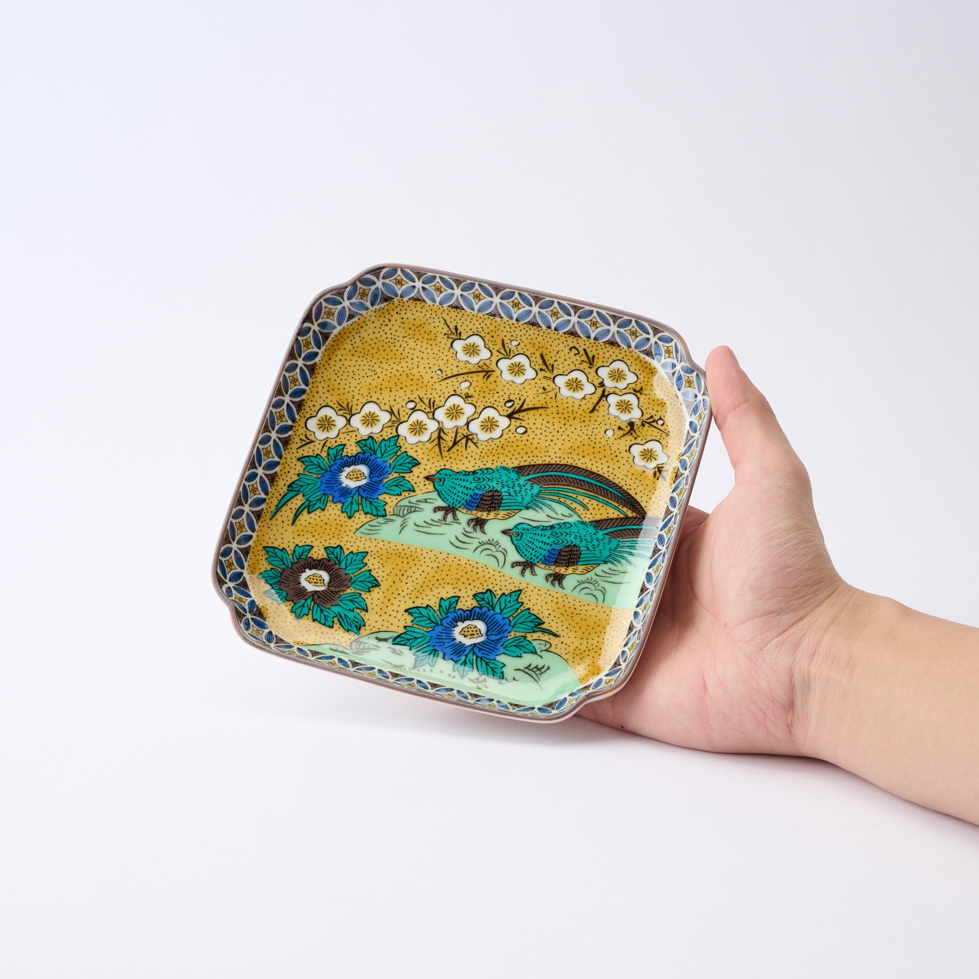 Yoshidaya Flower and Bird Side Plate Set - JAPAN KUTANI SHOP