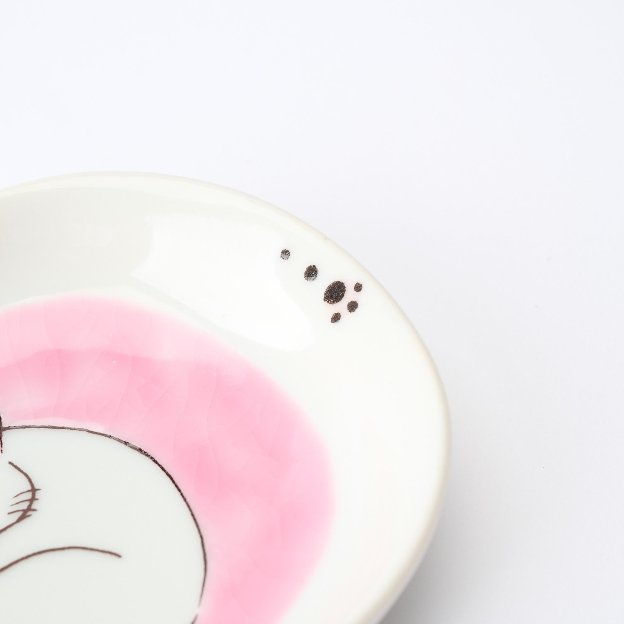 White Cat Pastel Side Plate Set - JAPAN KUTANI SHOP