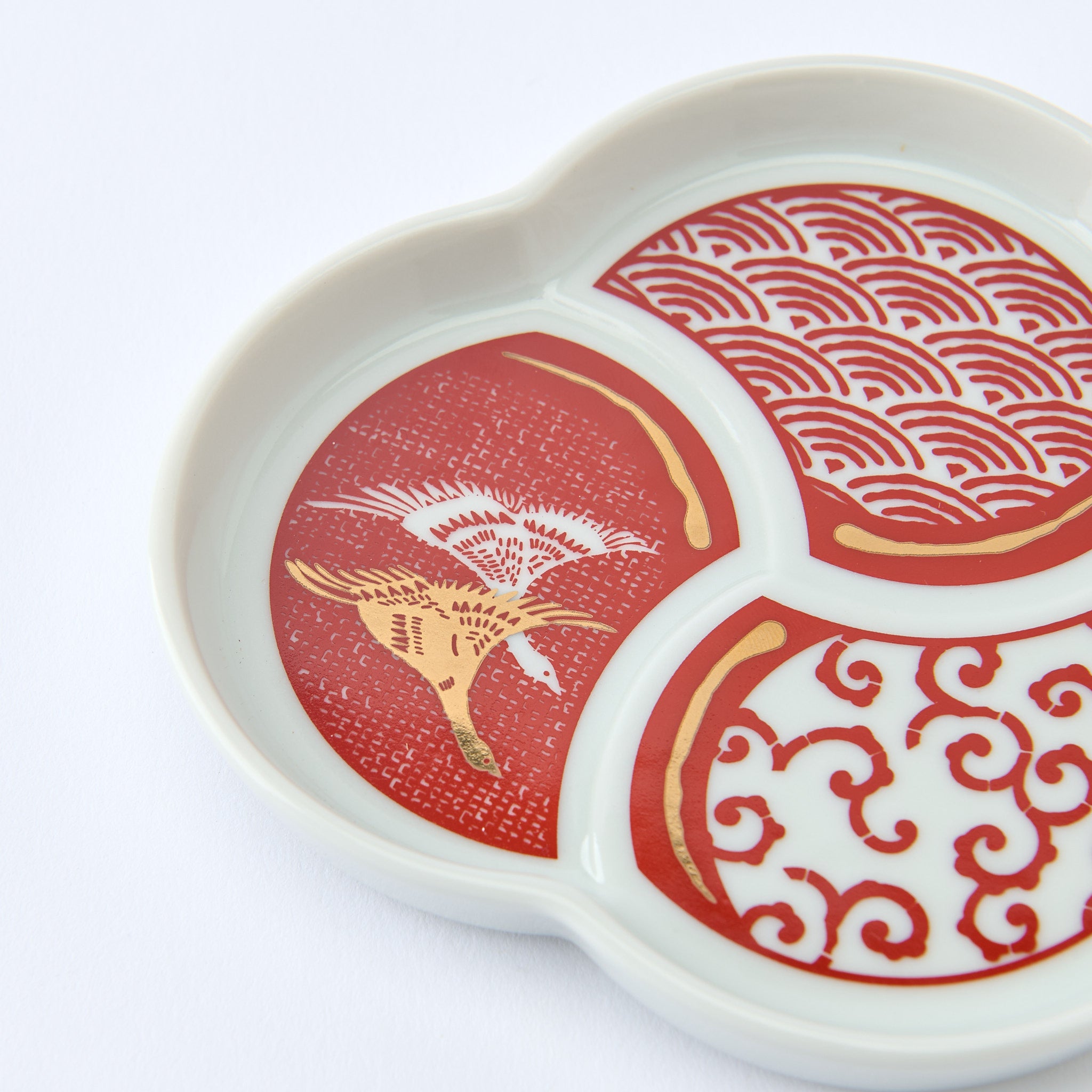 Auspicious Tomoe SIde Plate Set　 - JAPAN KUTANI SHOP