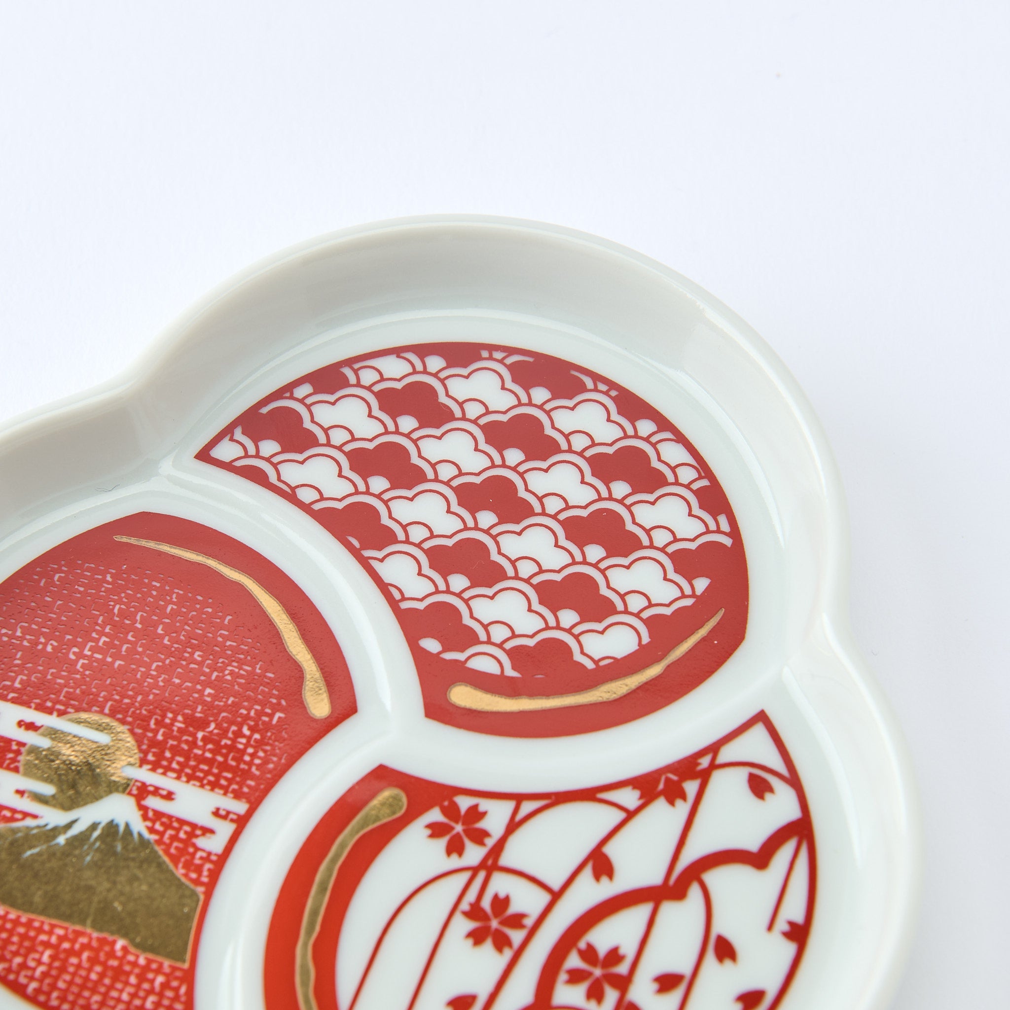 Auspicious Tomoe SIde Plate Set　 - JAPAN KUTANI SHOP